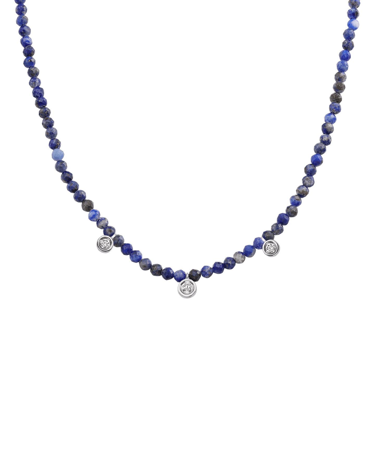 Colliers 3 Diamants & Pierres Précieuses - Or Rose 14 carats Necklaces magal-dev 