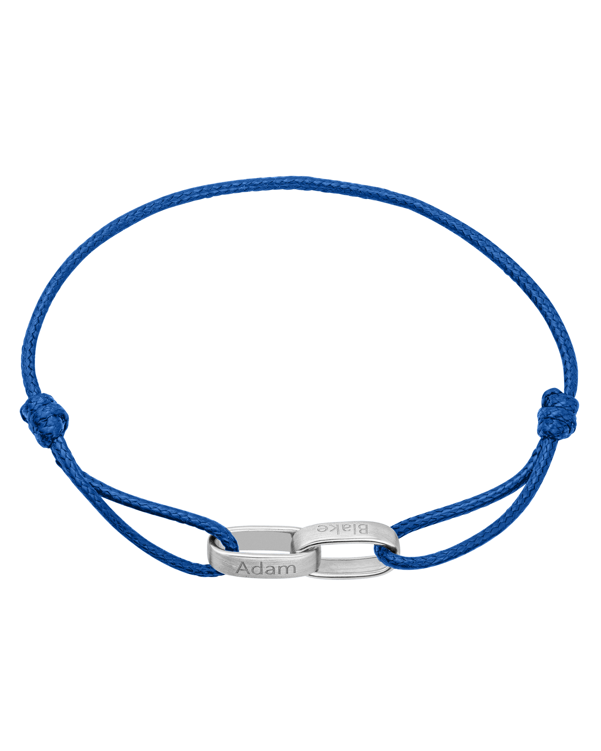 Cooper Bracelet - 925 Sterling Silver Bracelets magal-dev Blue 1 Name Adjustable 7.5"-10.5"