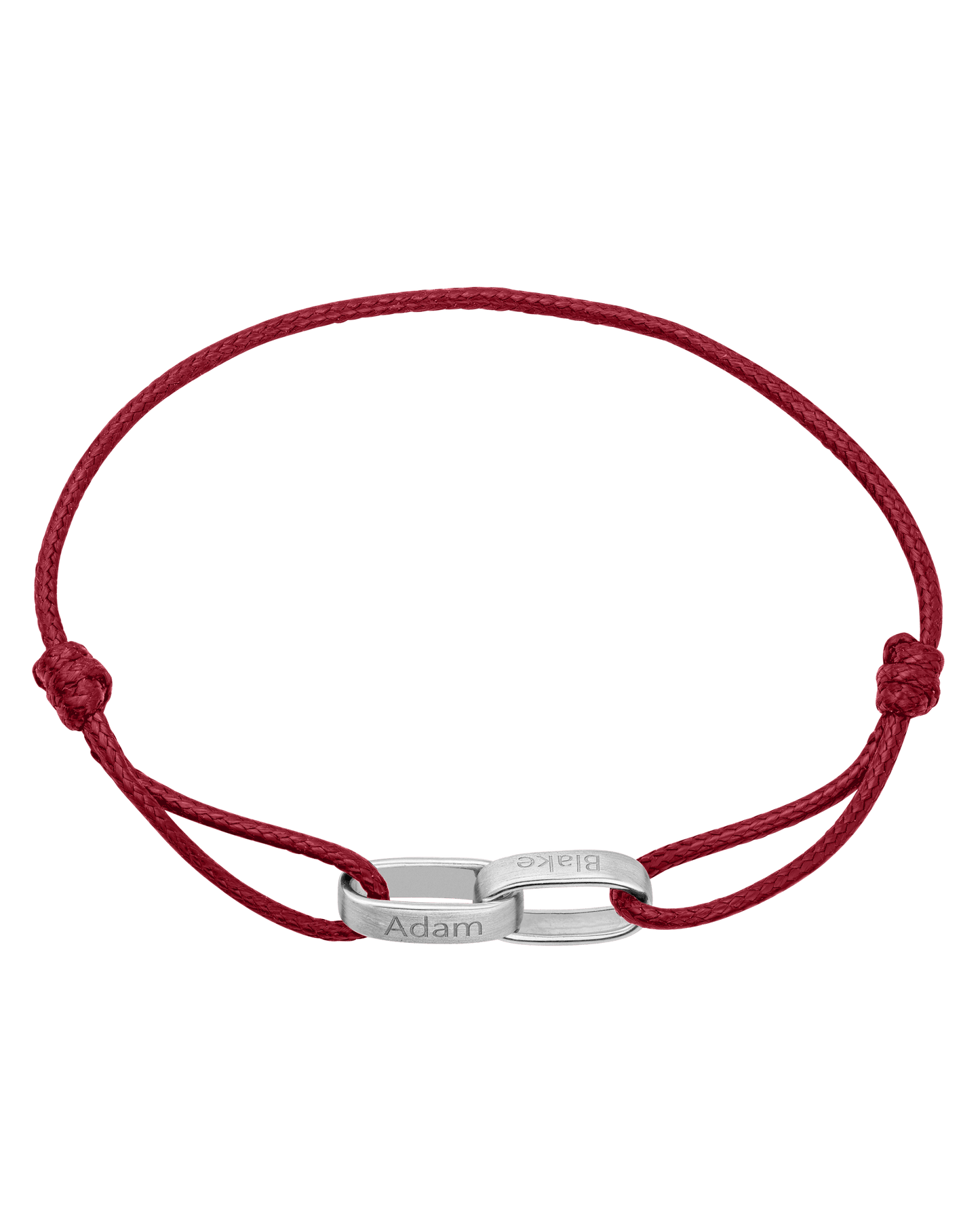 Cooper Bracelet - 925 Sterling Silver Bracelets magal-dev Red 1 Name Adjustable 7.5"-10.5"