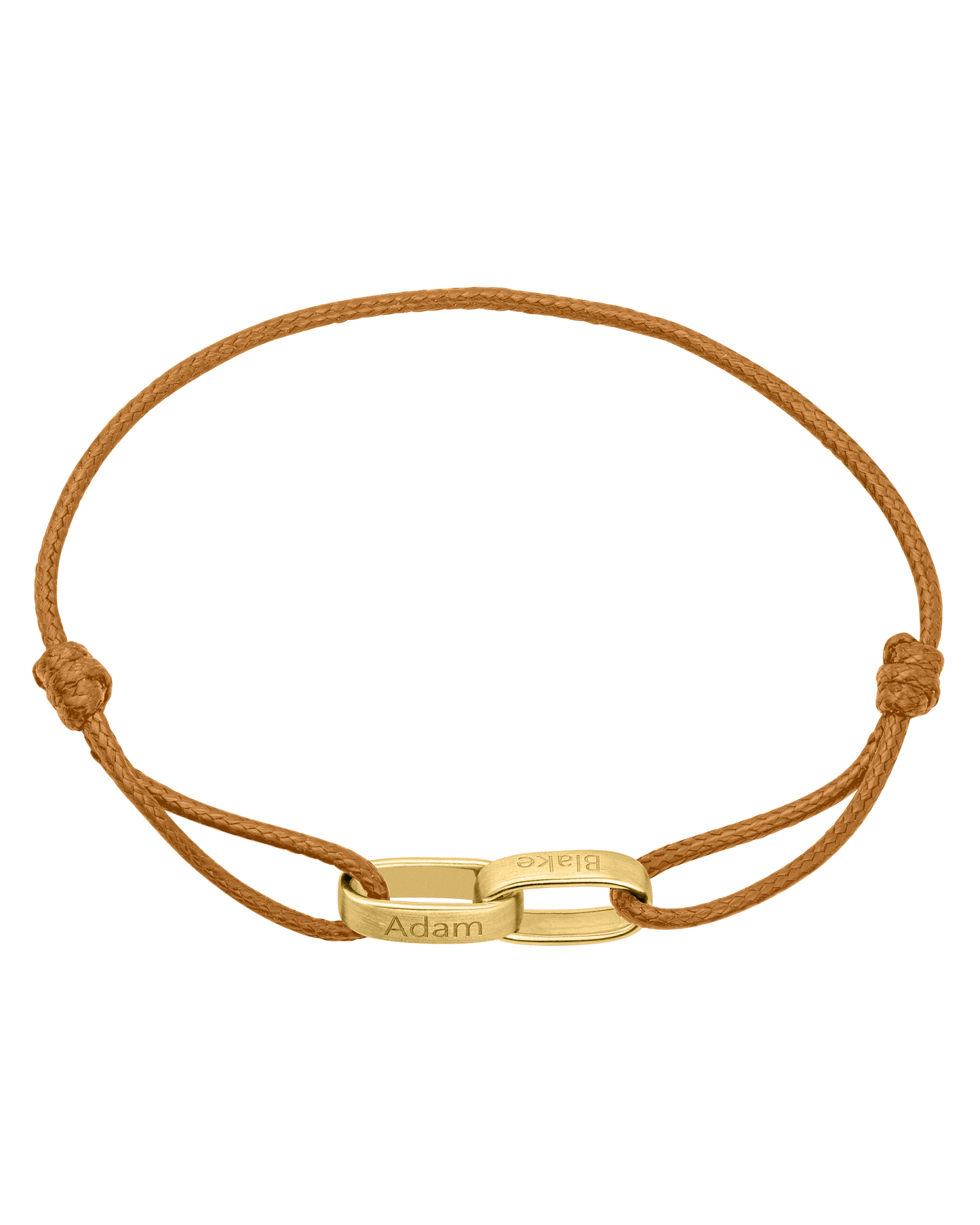 Cooper Bracelet - 18K Gold Vermeil Bracelets magal-dev Brown 1 Name Adjustable 7.5"-10.5"