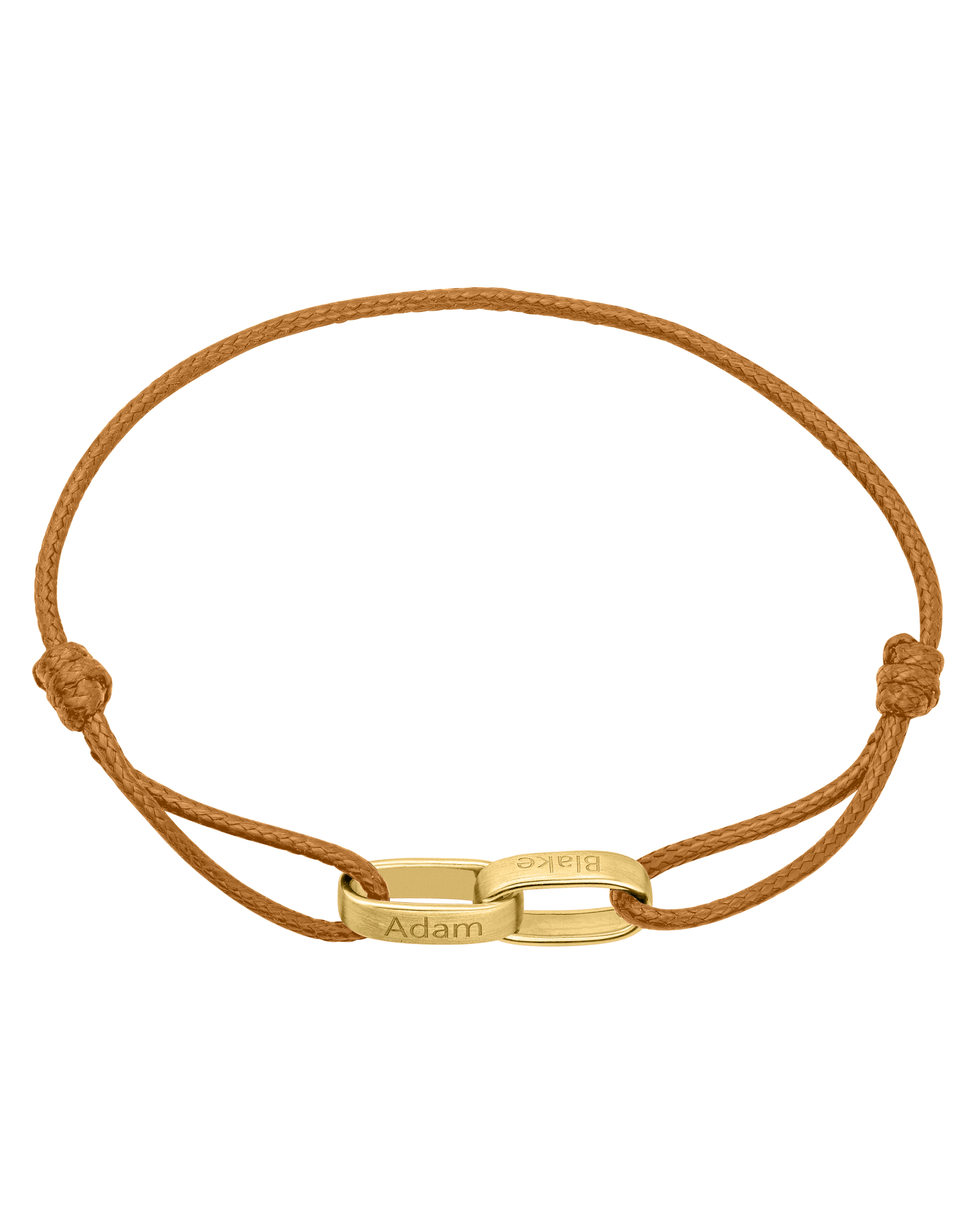 Cooper Bracelet - 18K Gold Vermeil Bracelets magal-dev Brown 1 Name Adjustable 7.5"-10.5"