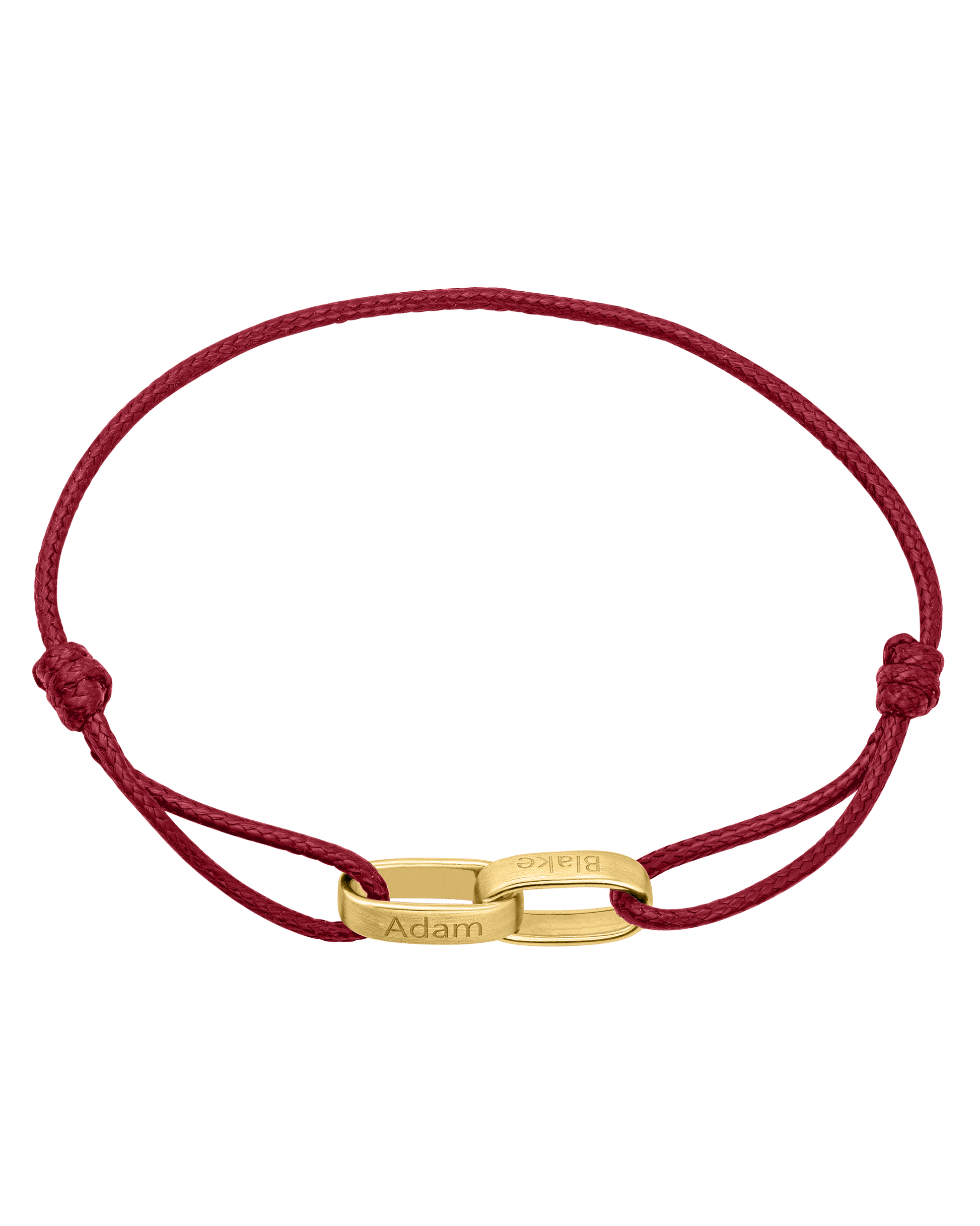 Cooper Bracelet - 18K Gold Vermeil Bracelets magal-dev Red 1 Name Adjustable 7.5"-10.5"