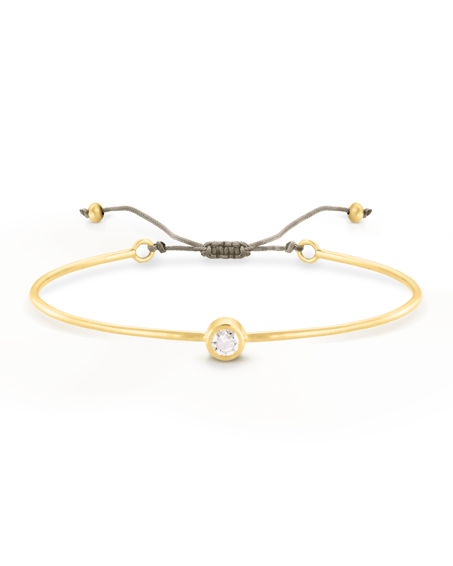 Diamond Cord Bangle - 18K Gold Vermeil Bracelets magal-dev Sand Small: 0.03ct 