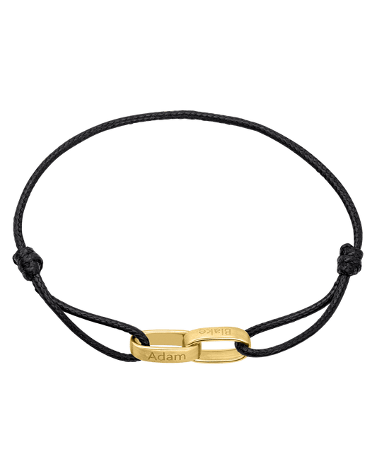 Cooper Bracelet - 18K Gold Vermeil Bracelets magal-dev Black 1 Name Adjustable 7.5"-10.5"