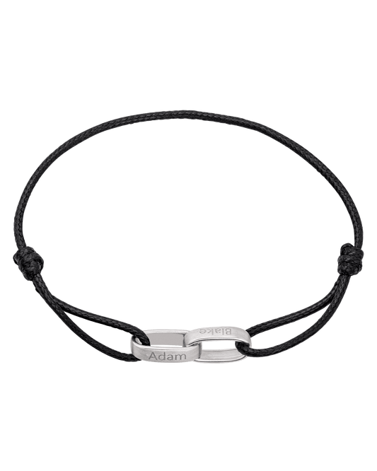 Cooper Bracelet - 925 Sterling Silver Bracelets magal-dev Black 1 Name Adjustable 7.5"-10.5"