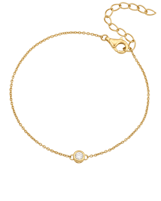 Chain of Love - 18K Gold Vermeil Bracelets magal-dev Large: 0.10ct 6" with 1.5" extender 