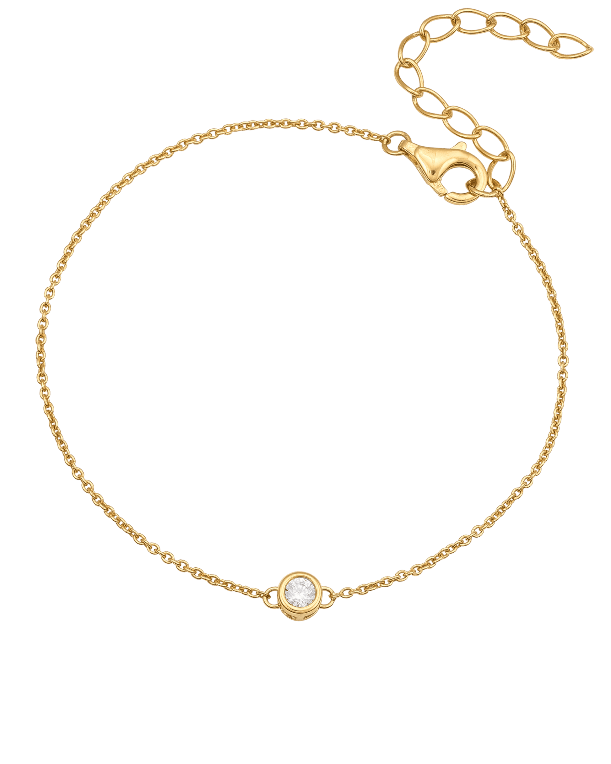 Chain of Love - 18K Gold Vermeil Bracelets magal-dev Large: 0.10ct 6" with 1.5" extender 