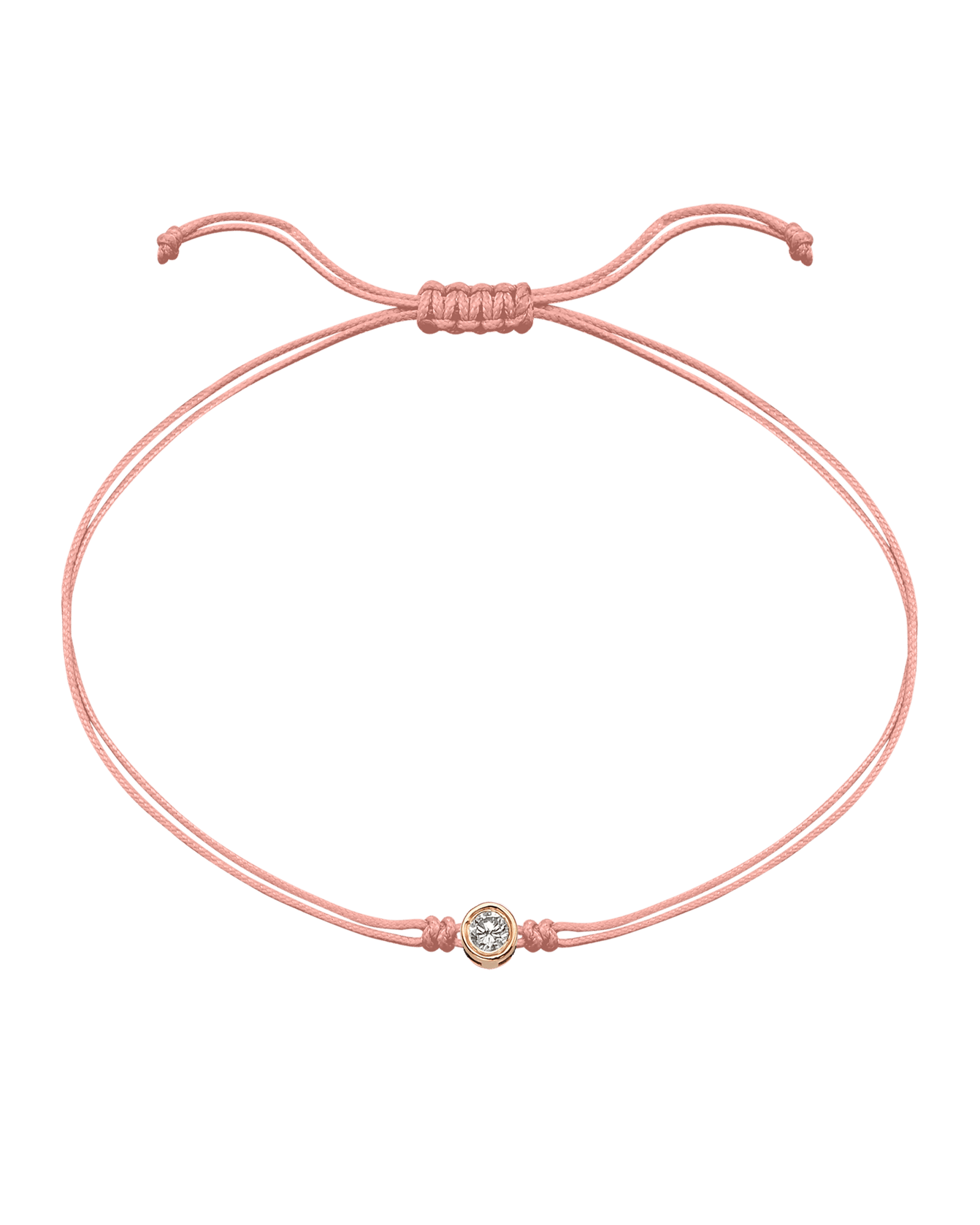 Pink : The Classic String of Love - 14K Rose Gold Bracelets magal-dev Flamingo Large: 0.1ct 