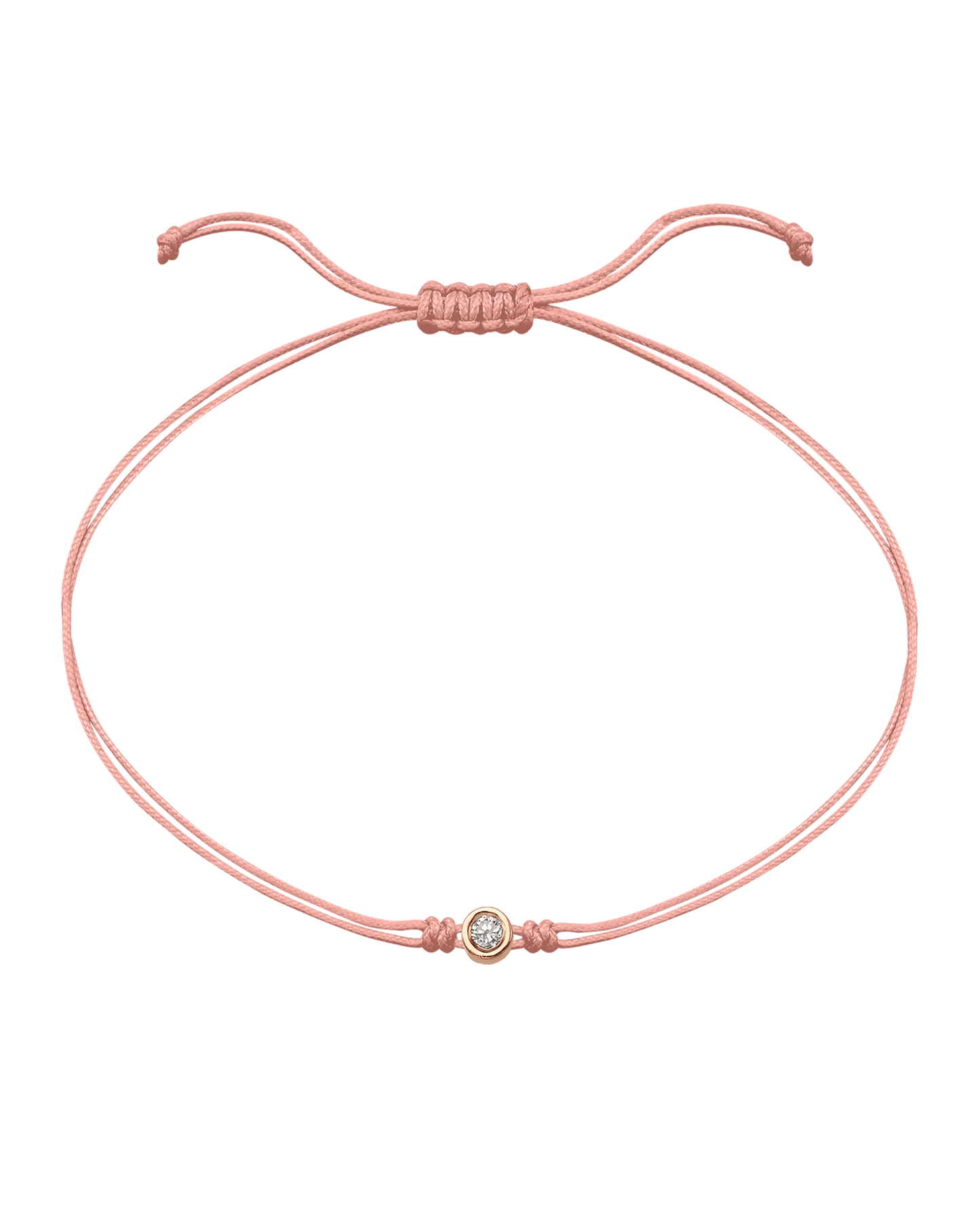 Pink : The Classic String of Love - 14K Rose Gold Bracelets magal-dev Flamingo Medium: 0.04ct 