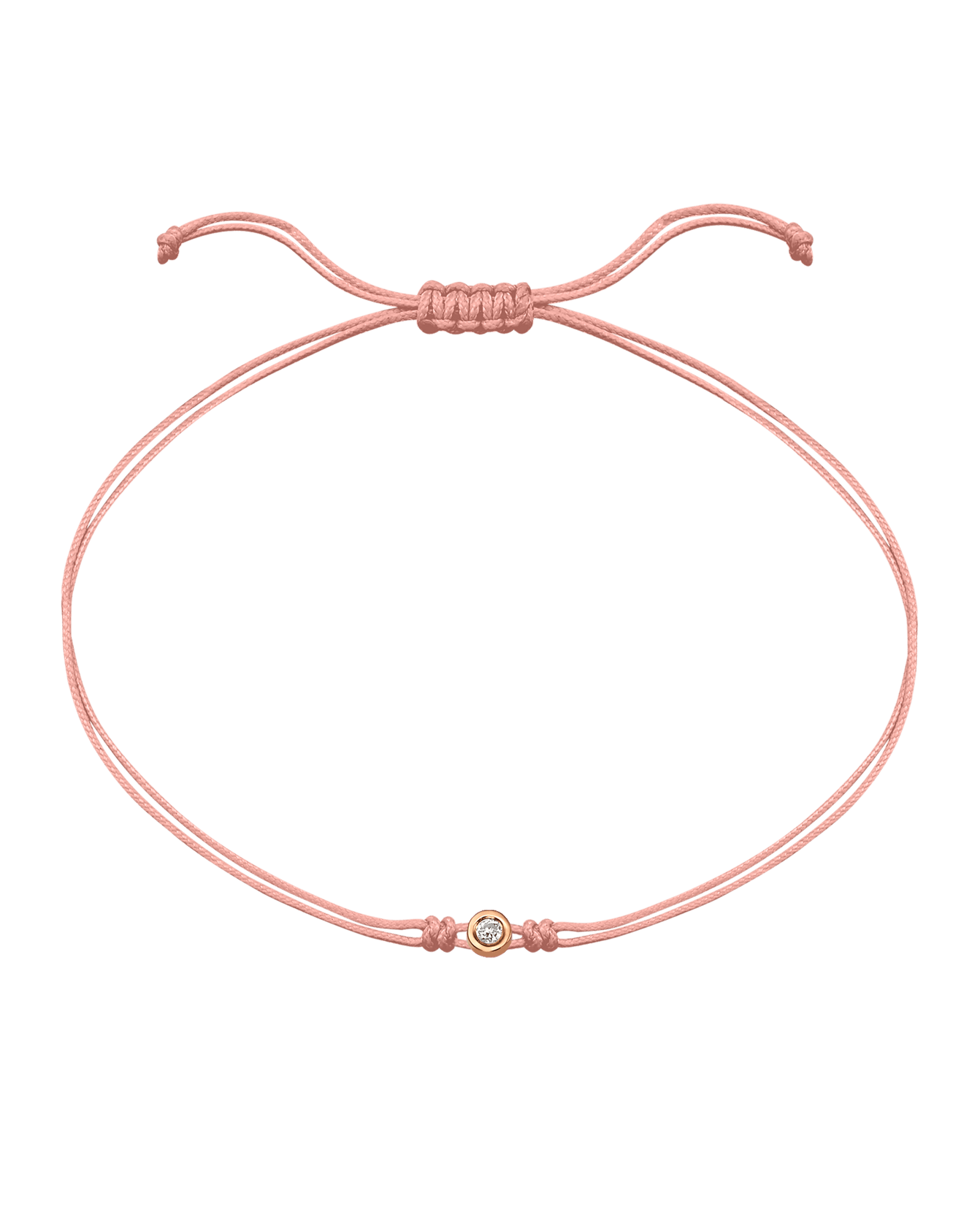 Pink : The Classic String of Love - 14K Rose Gold Bracelets magal-dev Flamingo Small: 0.03ct 