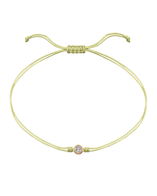 Summer Edition : The Classic String of Love - 14K Rose Gold Bracelets magal-dev Tropical Cosmopolitan - Light Yellow Large: 0.10ct 