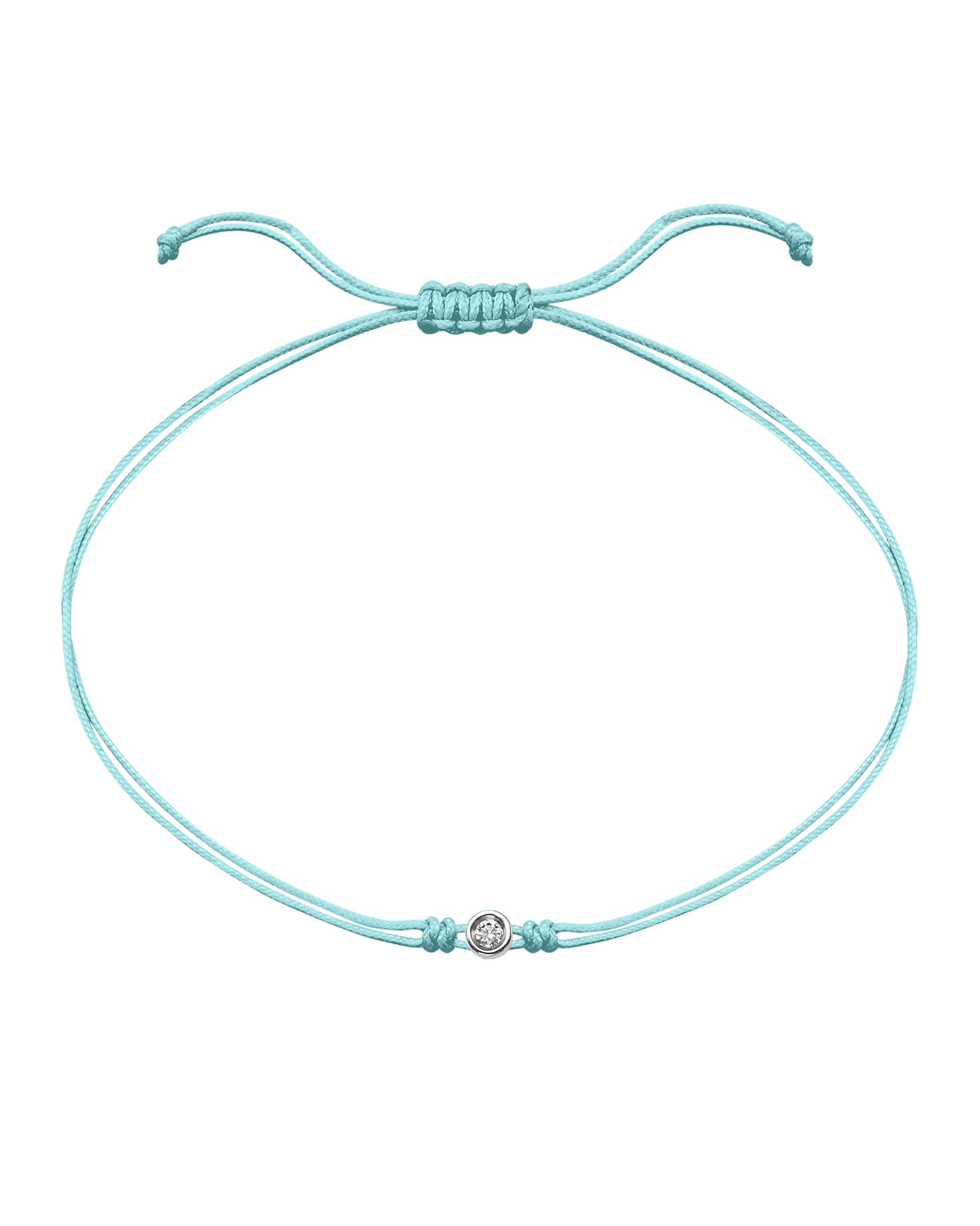 Le Classique String of Love Summer Édition - Or Blanc 14 carats Bracelets magal-dev Daiquiri Glacé - Turquoise Small: 0.03 carats 