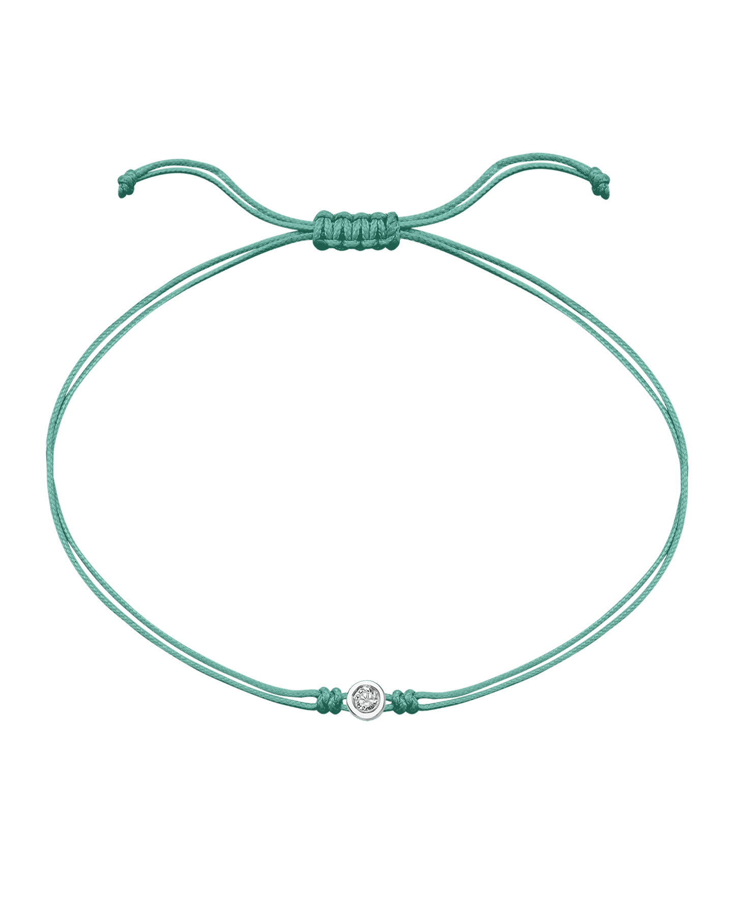 Le Classique String of Love Summer Édition - Or Blanc 14 carats Bracelets magal-dev Martini Pomme - Vert Pâle Medium: 0.05 carats 