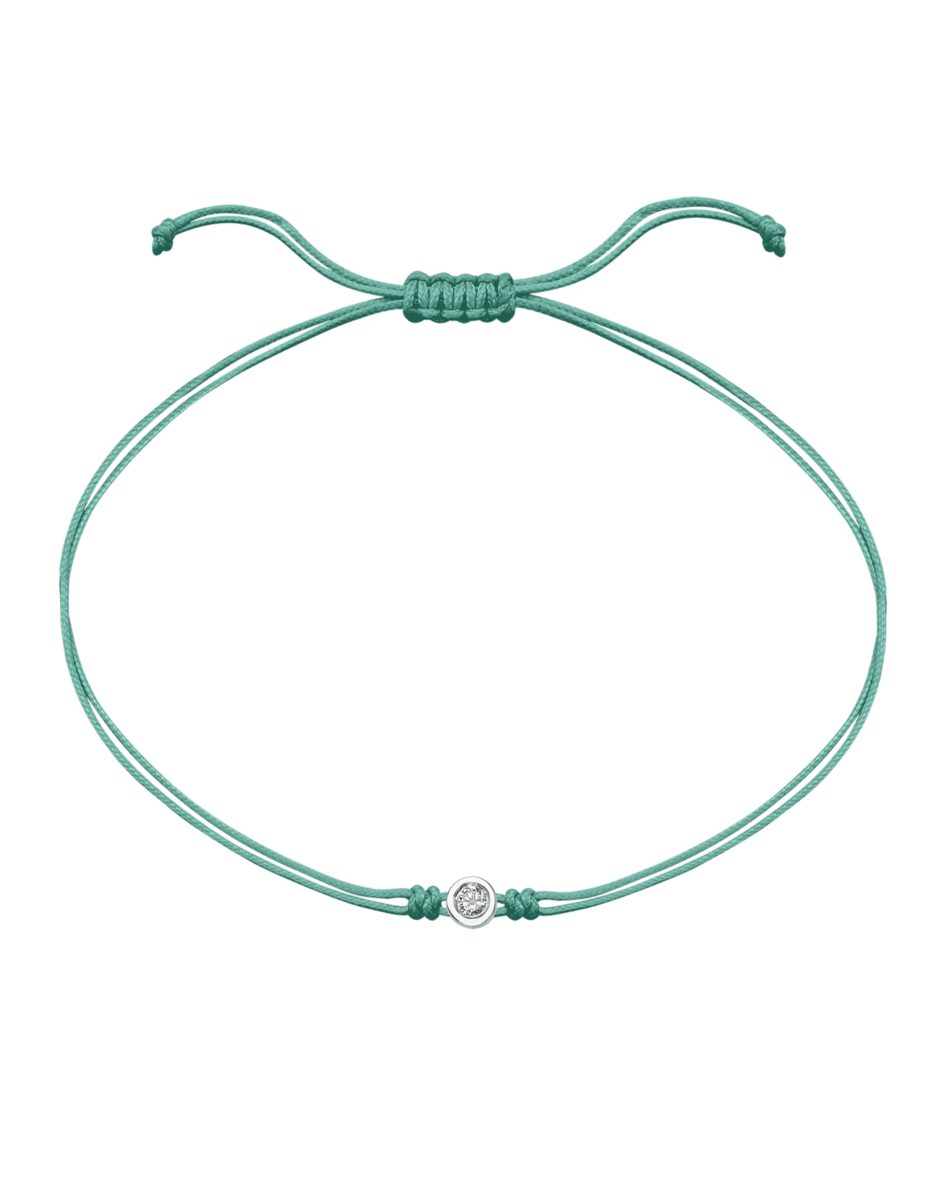 Le Classique String of Love Summer Édition - Or Blanc 14 carats Bracelets magal-dev Martini Pomme - Vert Pâle Medium: 0.05 carats 