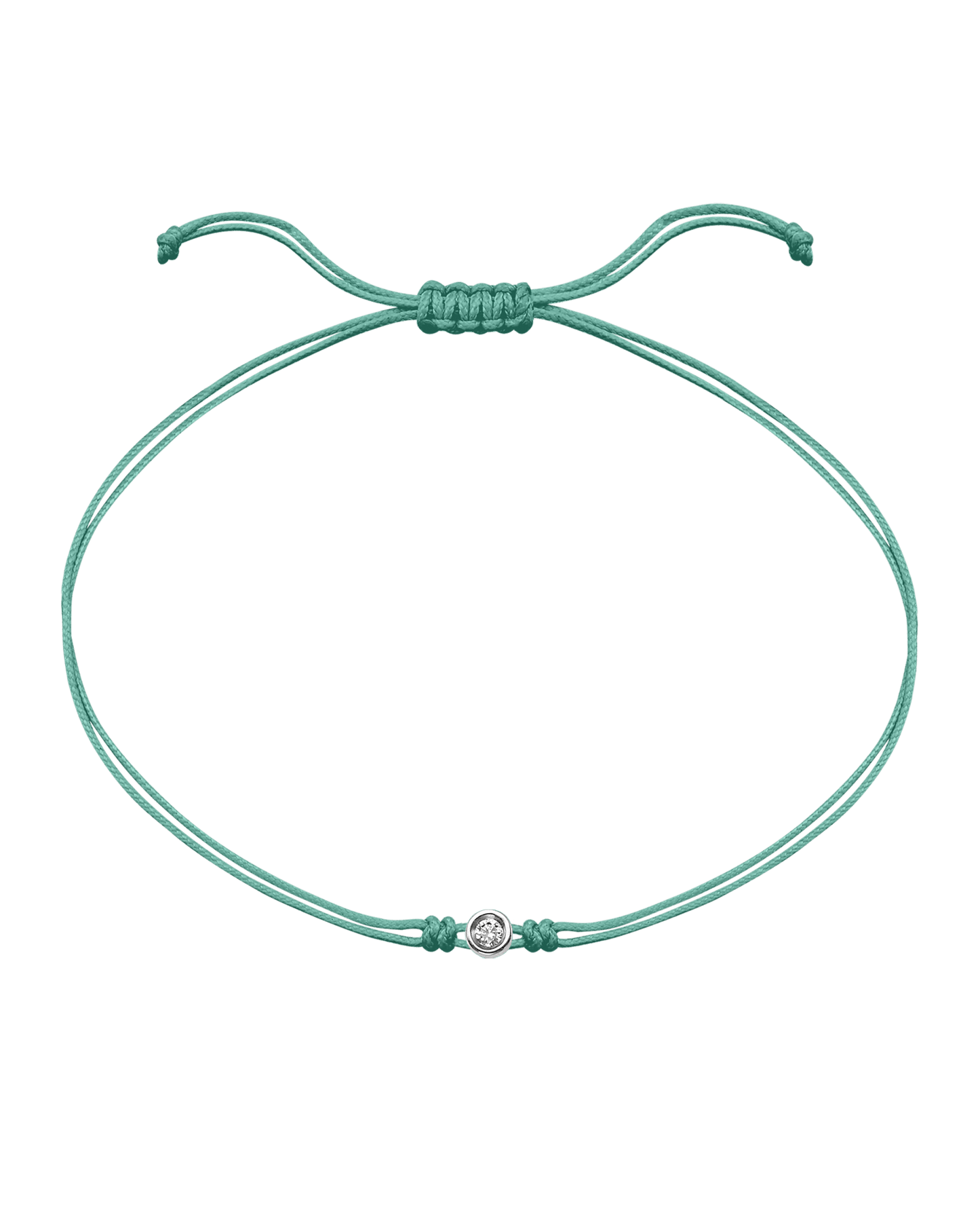 Le Classique String of Love Summer Édition - Or Blanc 14 carats Bracelets magal-dev Martini Pomme - Vert Pâle Small: 0.03 carats 