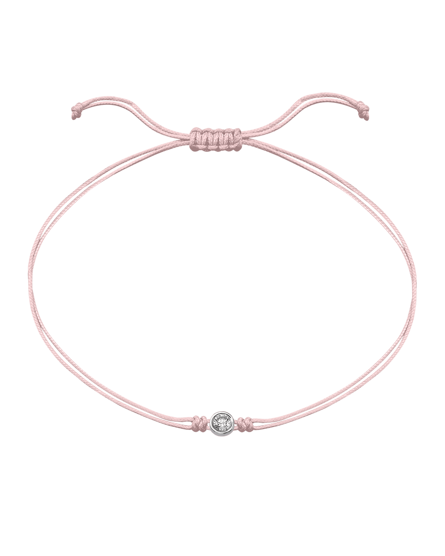 Le String of Love - Or Blanc 14 carats Bracelets magal-dev Rose Clair Large: 0.10 carats 