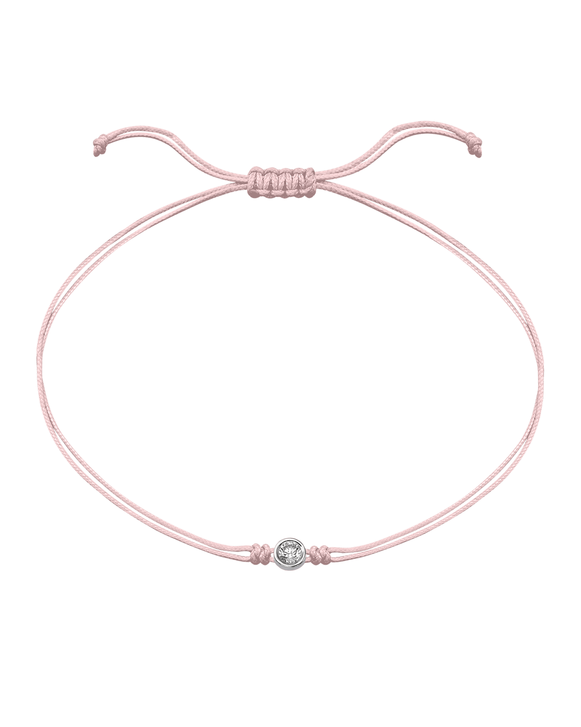 Le String of Love - Or Blanc 14 carats Bracelets magal-dev Rose Clair Large: 0.10 carats 