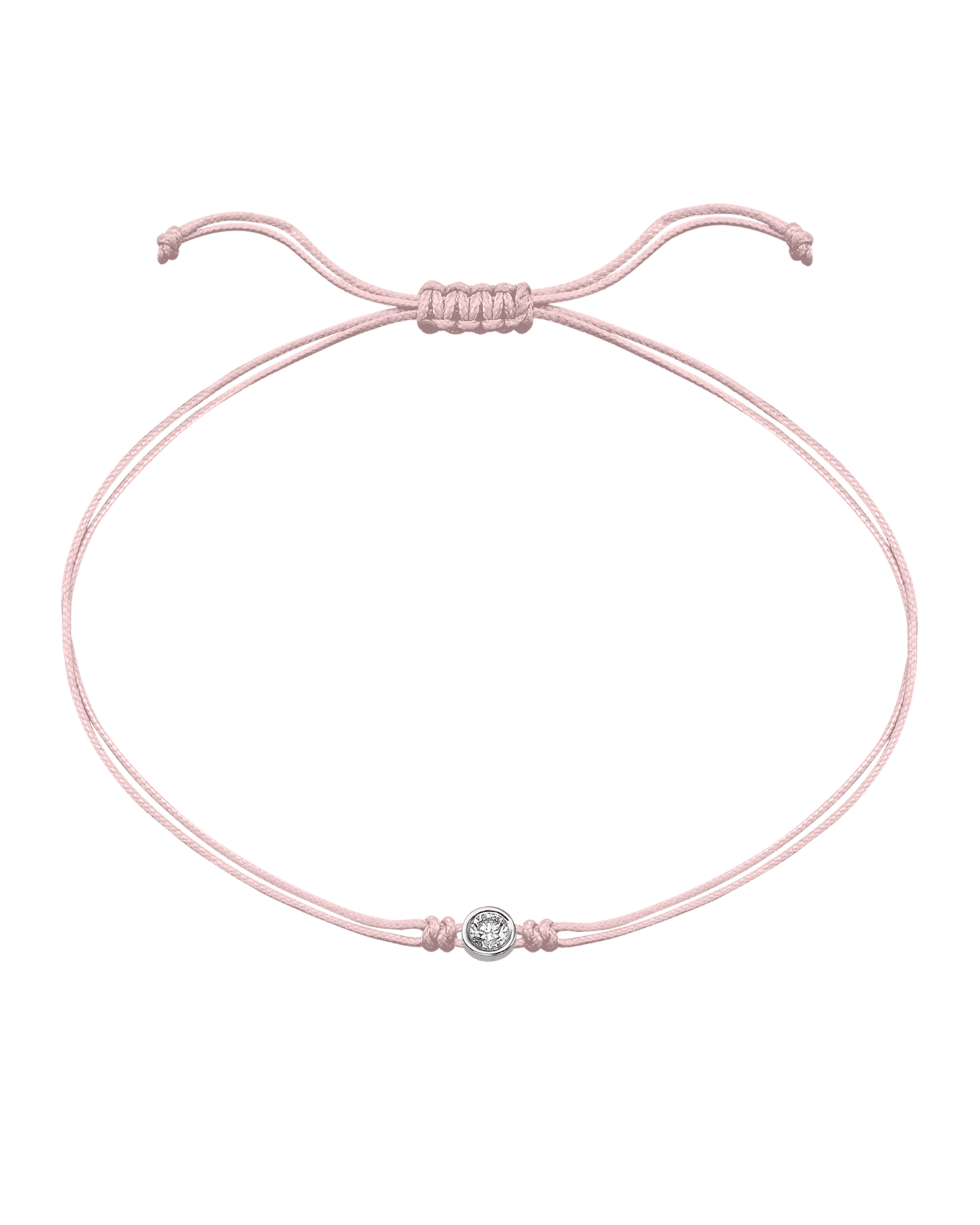 Le Classique String of Love Summer Édition - Or Blanc 14 carats Bracelets magal-dev Bellini Fraise - Rose Pâle Large: 0.10 carats 