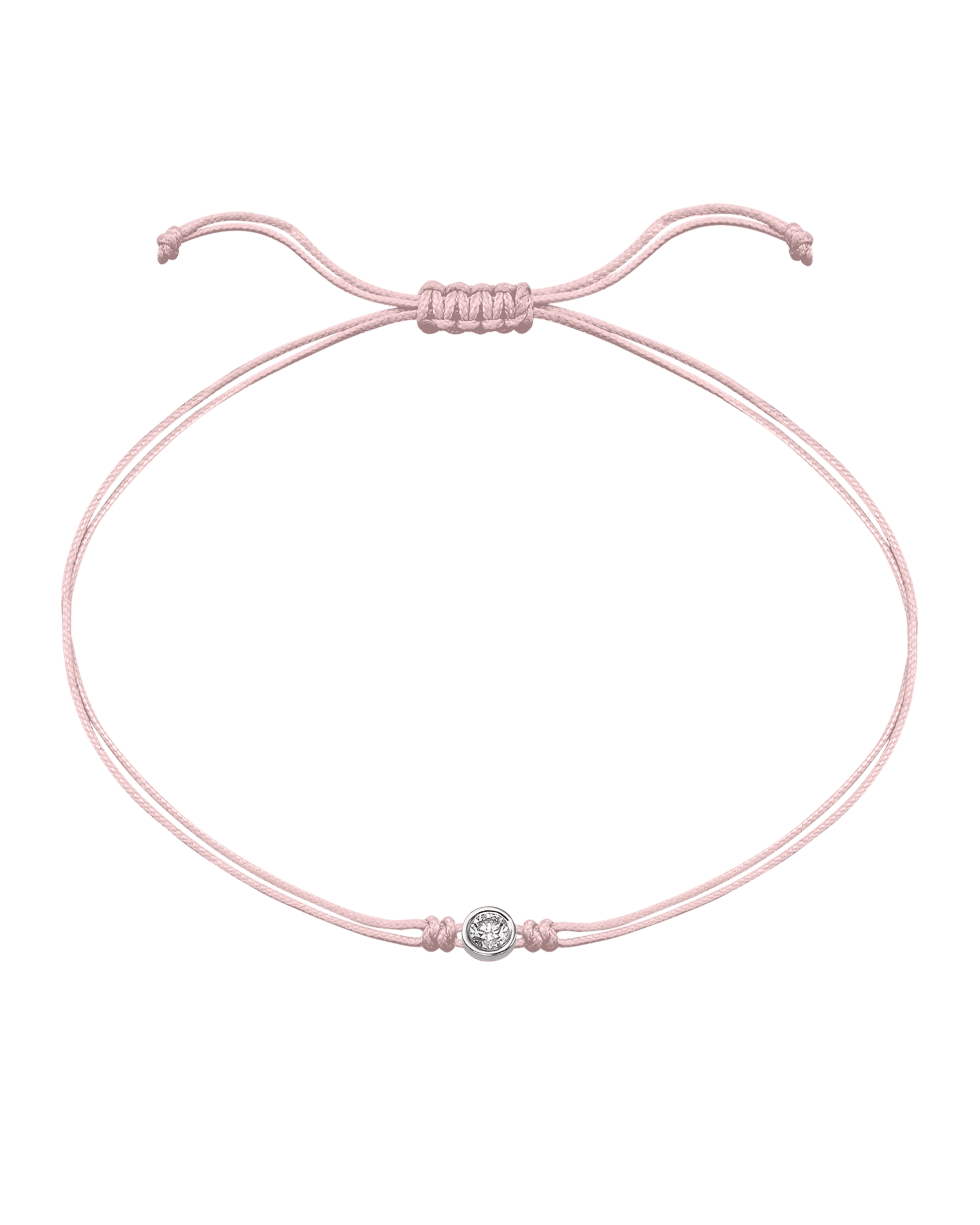 Le Classique String of Love Summer Édition - Or Blanc 14 carats Bracelets magal-dev Bellini Fraise - Rose Pâle Large: 0.10 carats 