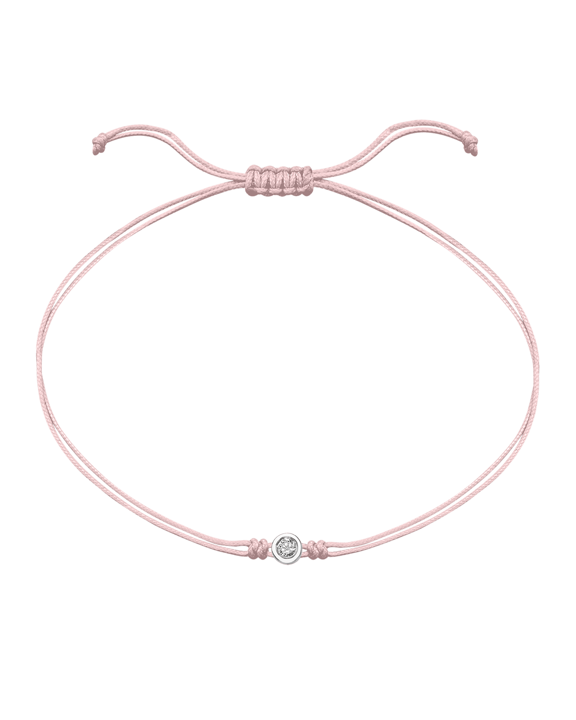 Summer Edition : The Classic String of Love - 14K White Gold Bracelets magal-dev Strawberry Bellini - Light Pink Medium: 0.05ct 