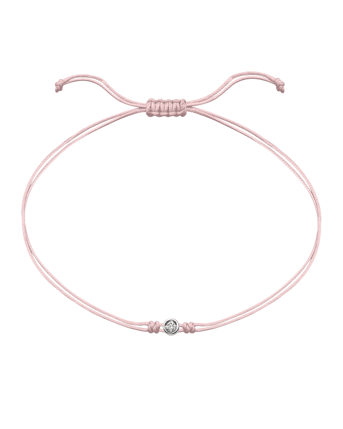 Le Classique String of Love Summer Édition - Or Blanc 14 carats Bracelets magal-dev Bellini Fraise - Rose Pâle Small: 0.03 carats 