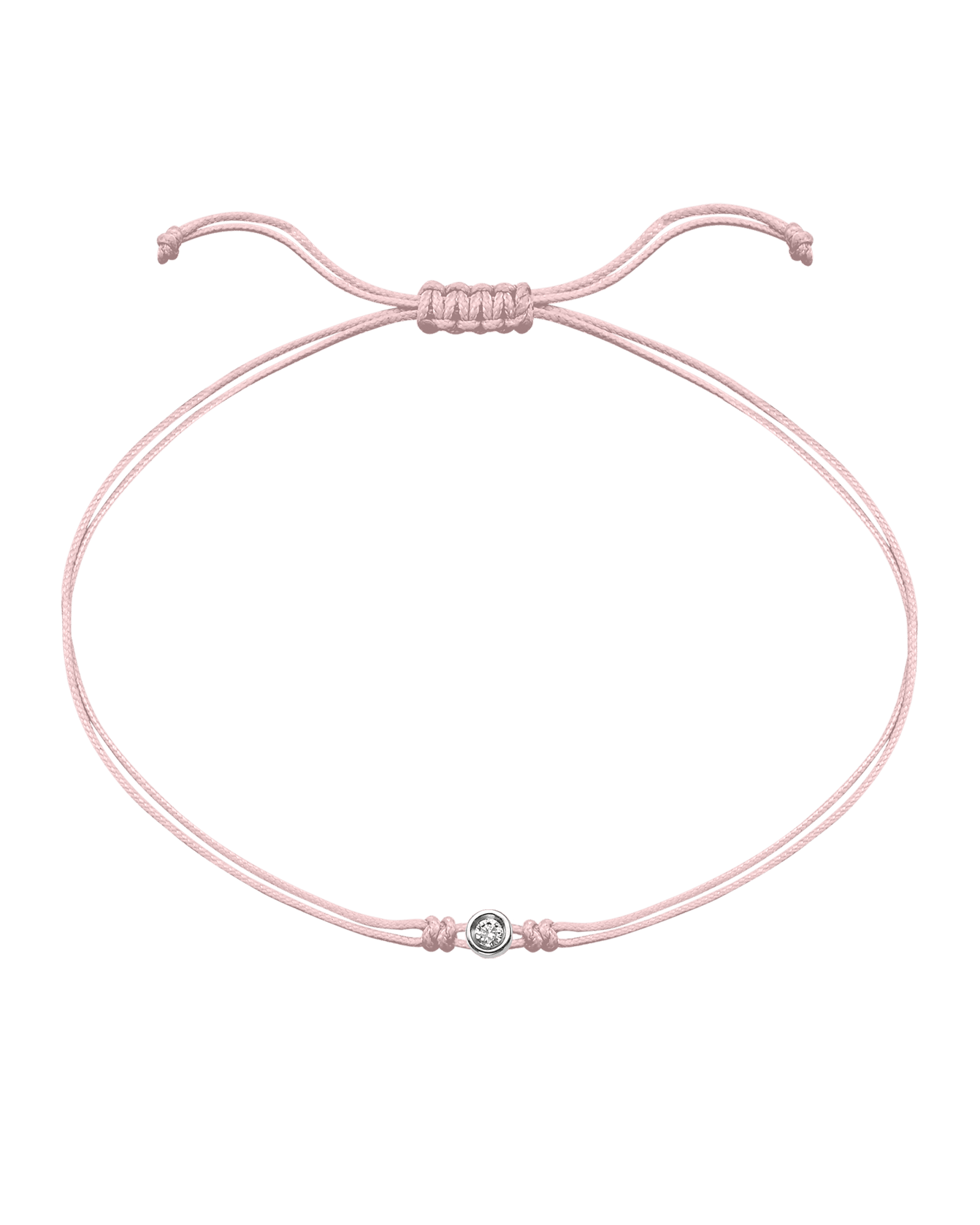 Le Classique String of Love Summer Édition - Or Blanc 14 carats Bracelets magal-dev Bellini Fraise - Rose Pâle Small: 0.03 carats 