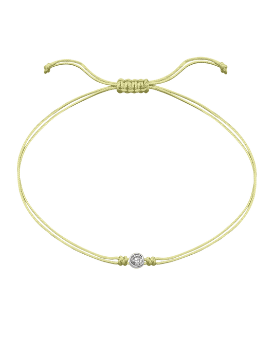 Summer Edition : The Classic String of Love - 14K White Gold Bracelets magal-dev Tropical Cosmopolitan - Light Yellow Large: 0.10ct 