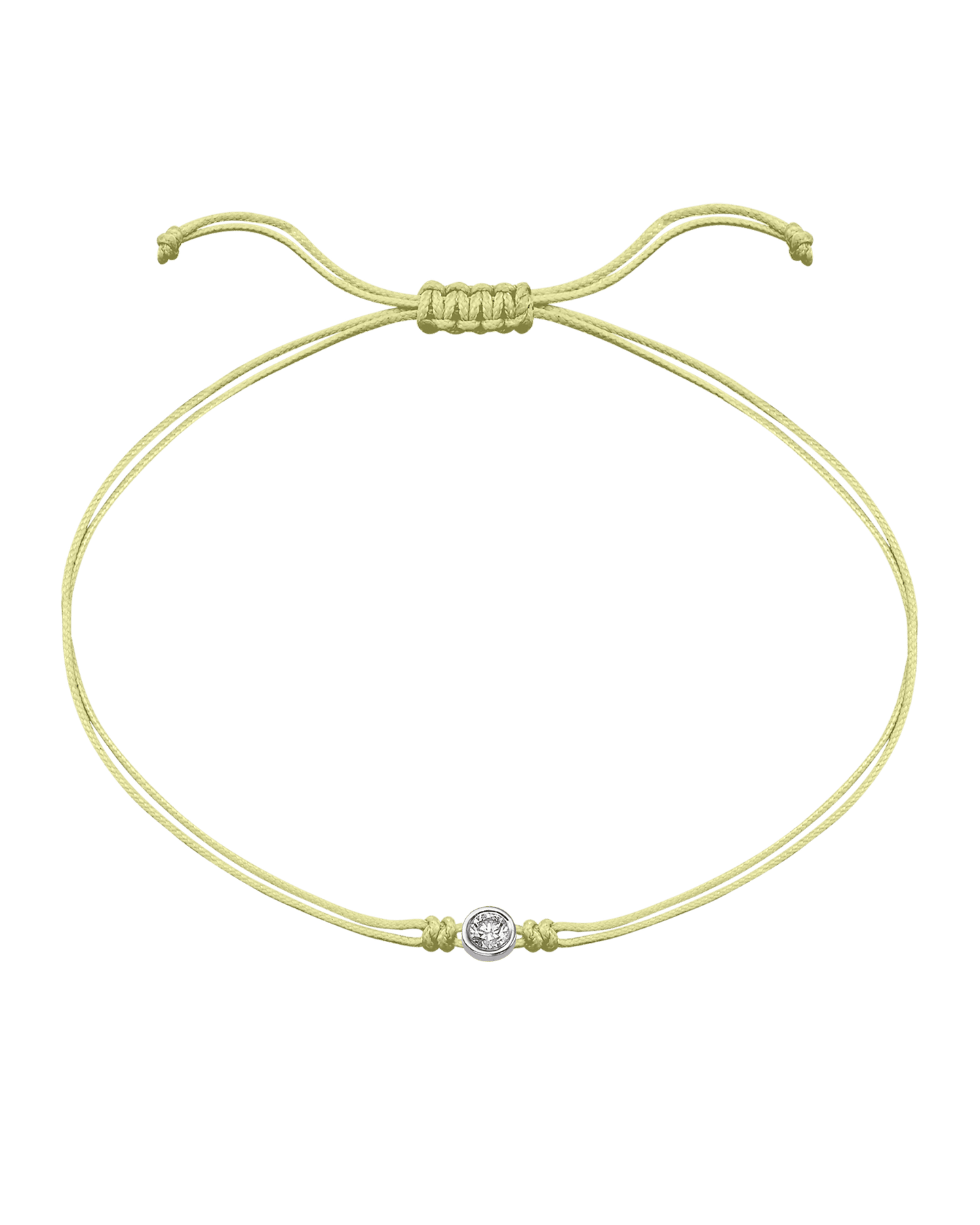 Le Classique String of Love Summer Édition - Or Blanc 14 carats Bracelets magal-dev Tropical Cosmopolitan - Jaune Pâle Large: 0.10 carats 