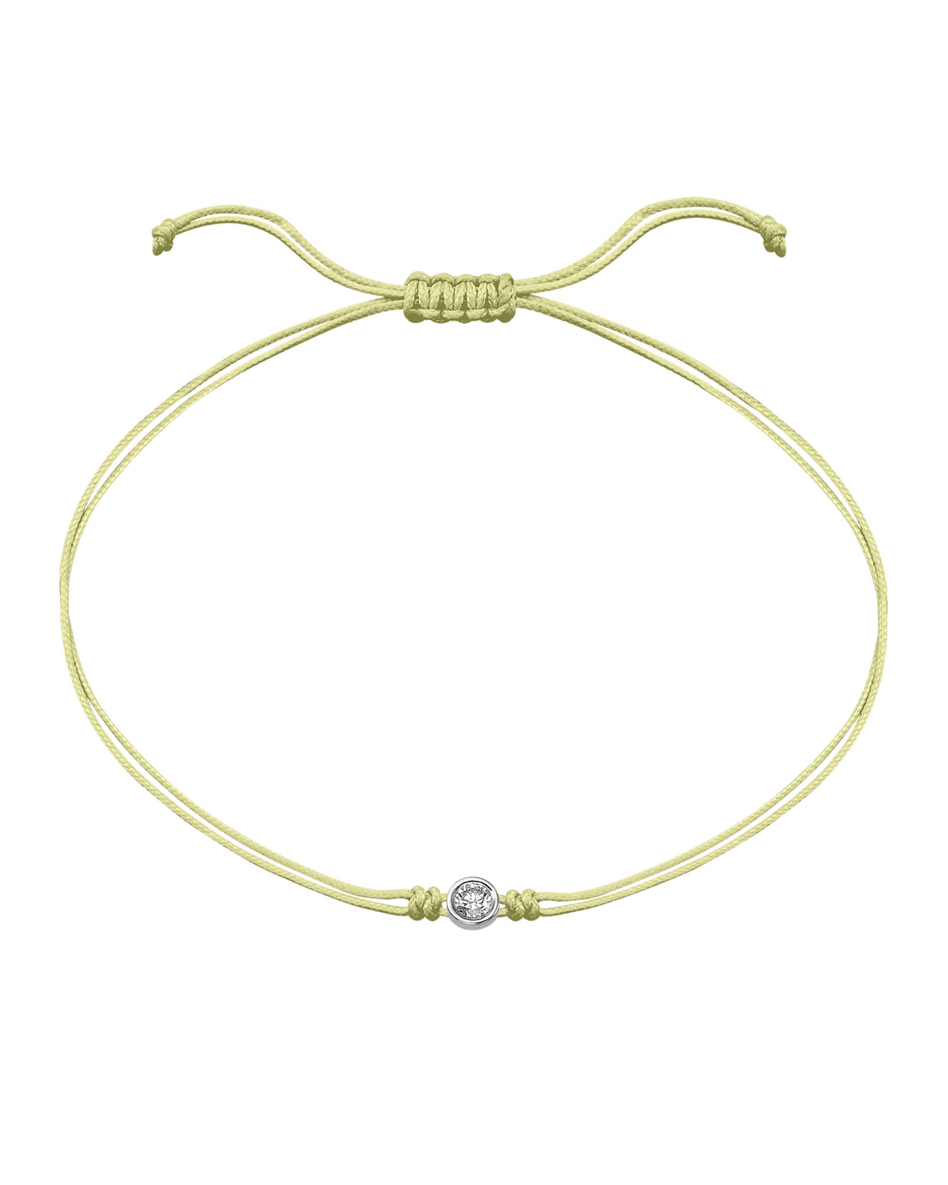 Le String of Love - Or Blanc 14 carats Bracelets magal-dev Jaune Clair Large: 0.10 carats 