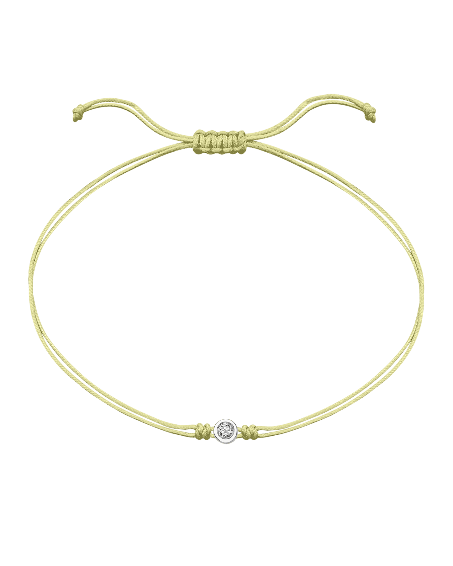 Summer Edition : The Classic String of Love - 14K White Gold Bracelets magal-dev Tropical Cosmopolitan - Light Yellow Medium: 0.05ct 