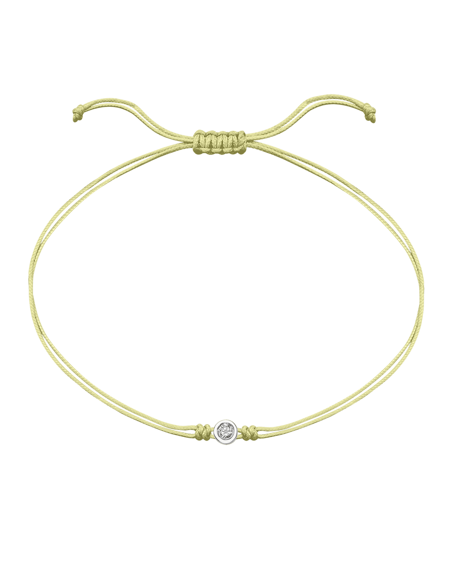 Le Classique String of Love Summer Édition - Or Blanc 14 carats Bracelets magal-dev Tropical Cosmopolitan - Jaune Pâle Medium: 0.05 carats 