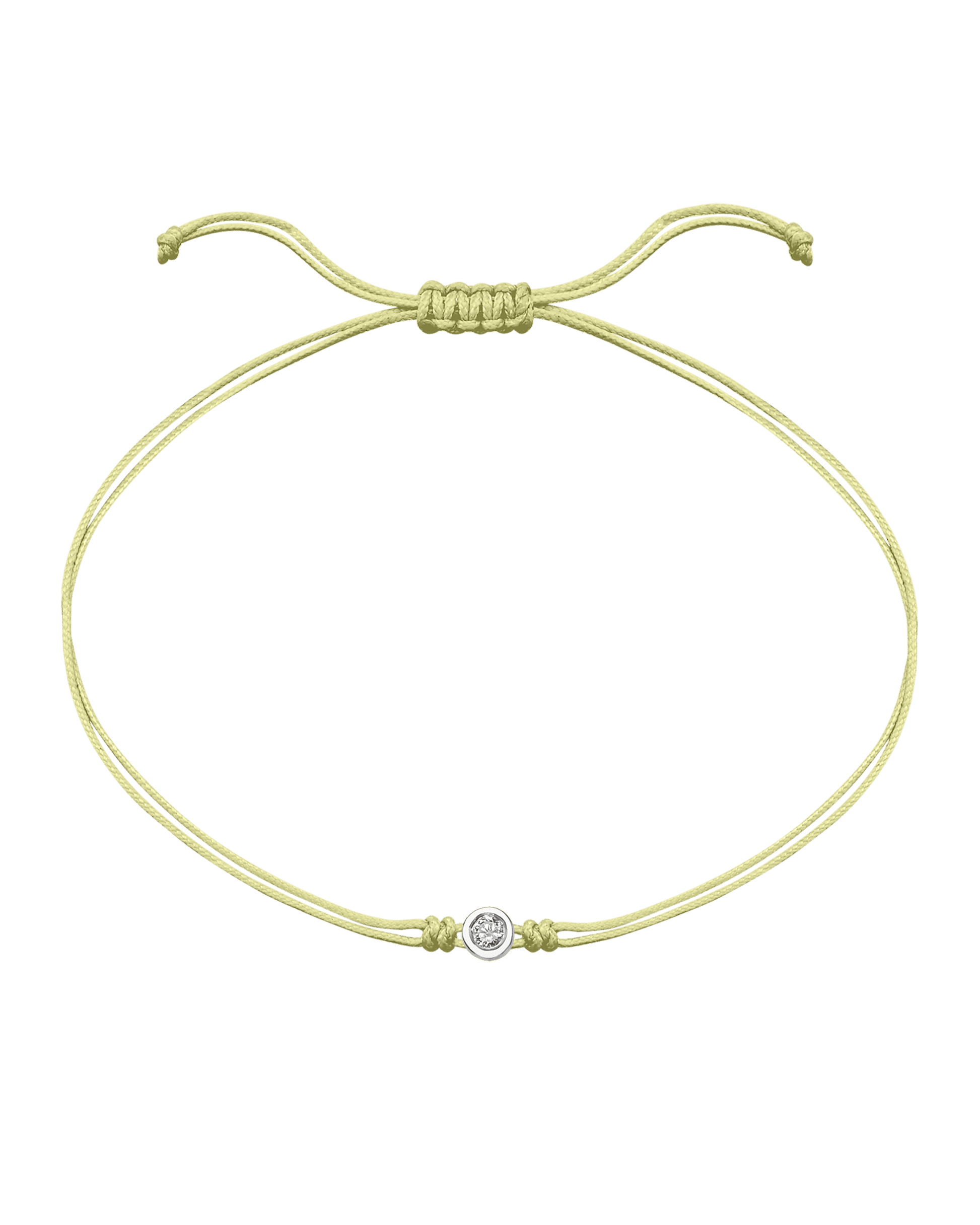 Le Classique String of Love Summer Édition - Or Blanc 14 carats Bracelets magal-dev Tropical Cosmopolitan - Jaune Pâle Medium: 0.05 carats 