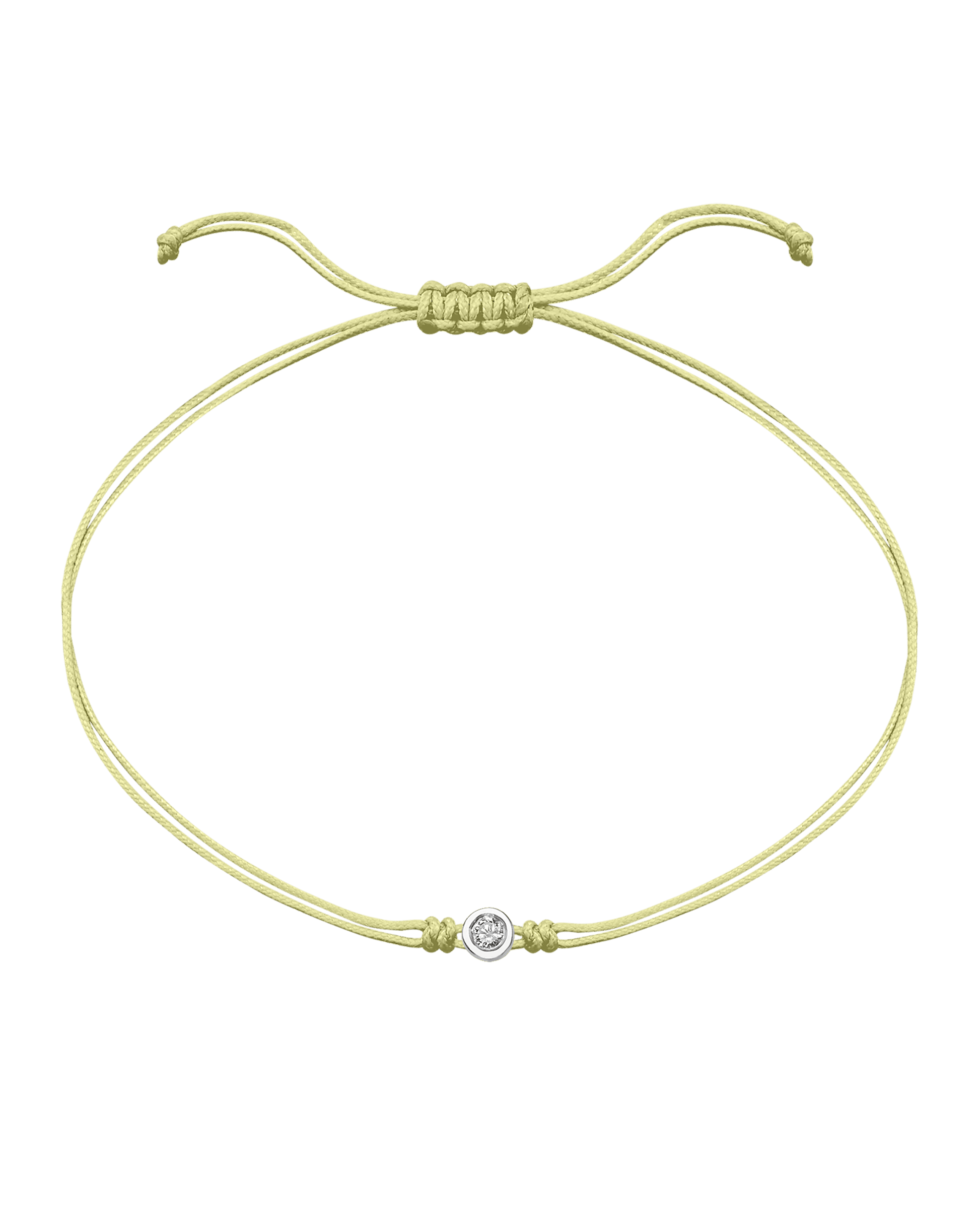 Le String of Love - Or Blanc 14 carats Bracelets magal-dev Jaune Clair Medium: 0.05 carats 