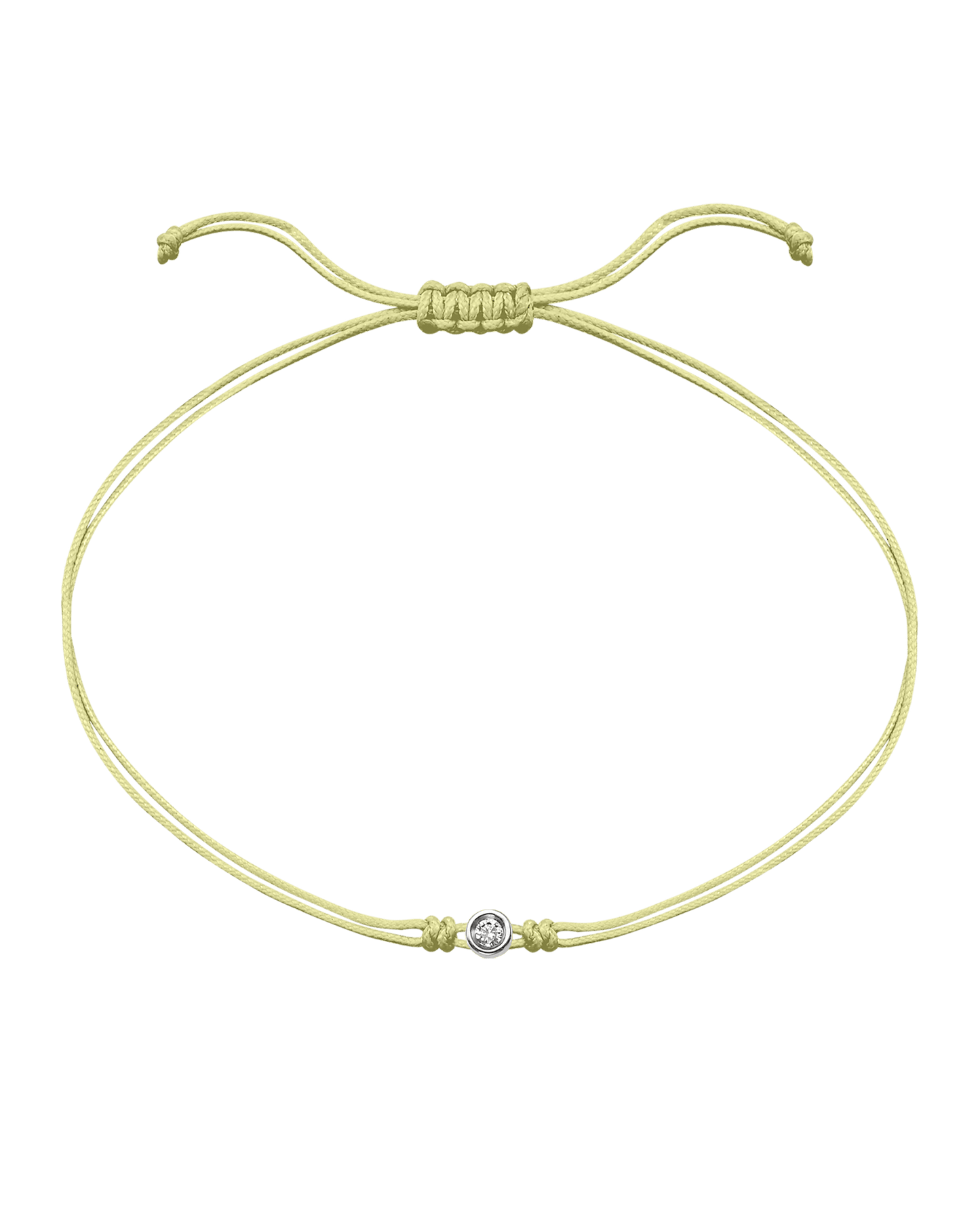 Summer Edition : The Classic String of Love - 14K White Gold Bracelets magal-dev Tropical Cosmopolitan - Light Yellow Small: 0.03ct 
