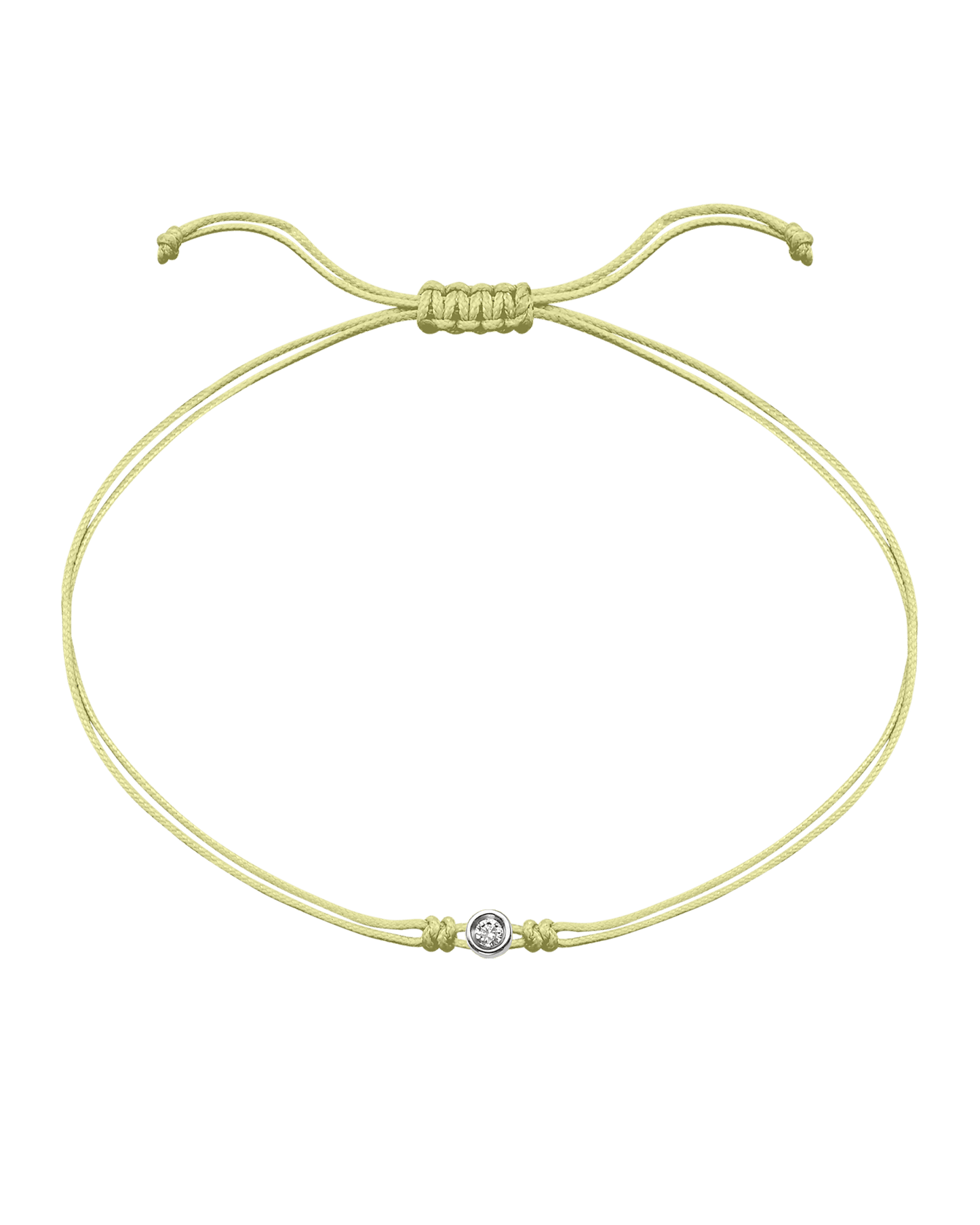 Le String of Love - Or Blanc 14 carats Bracelets magal-dev Jaune Clair Small: 0.03 carats 