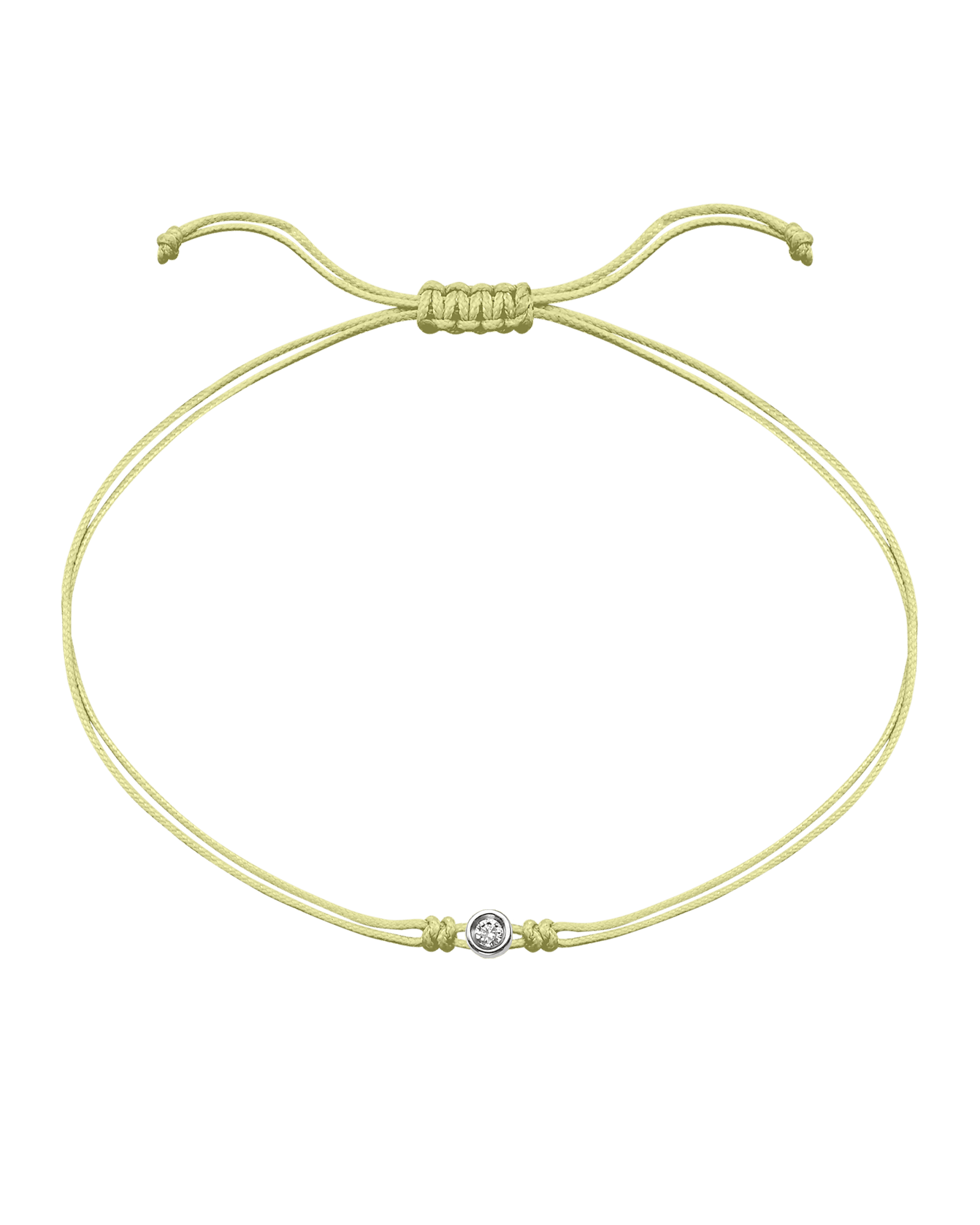 Le String of Love - Or Blanc 14 carats Bracelets magal-dev Jaune Clair Small: 0.03 carats 