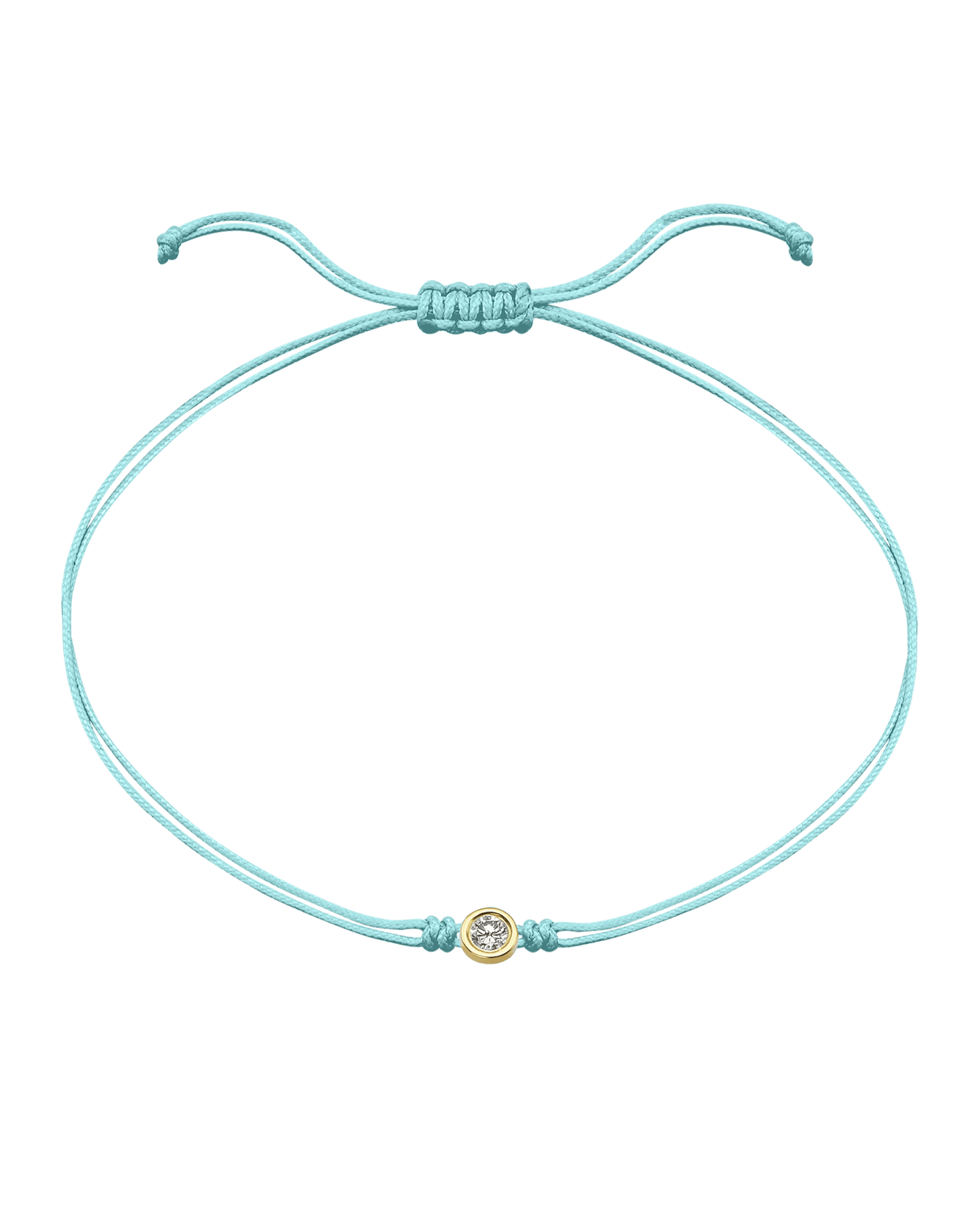 Le String of Love - Or Jaune 14 carats Bracelets magal-dev Turquoise Large: 0.10 carats 