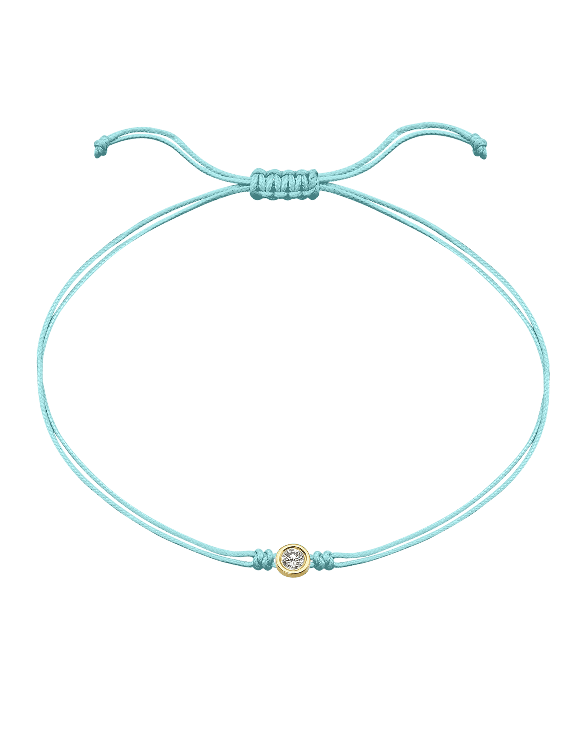 Le String of Love - Or Jaune 14 carats Bracelets magal-dev Turquoise Large: 0.10 carats 