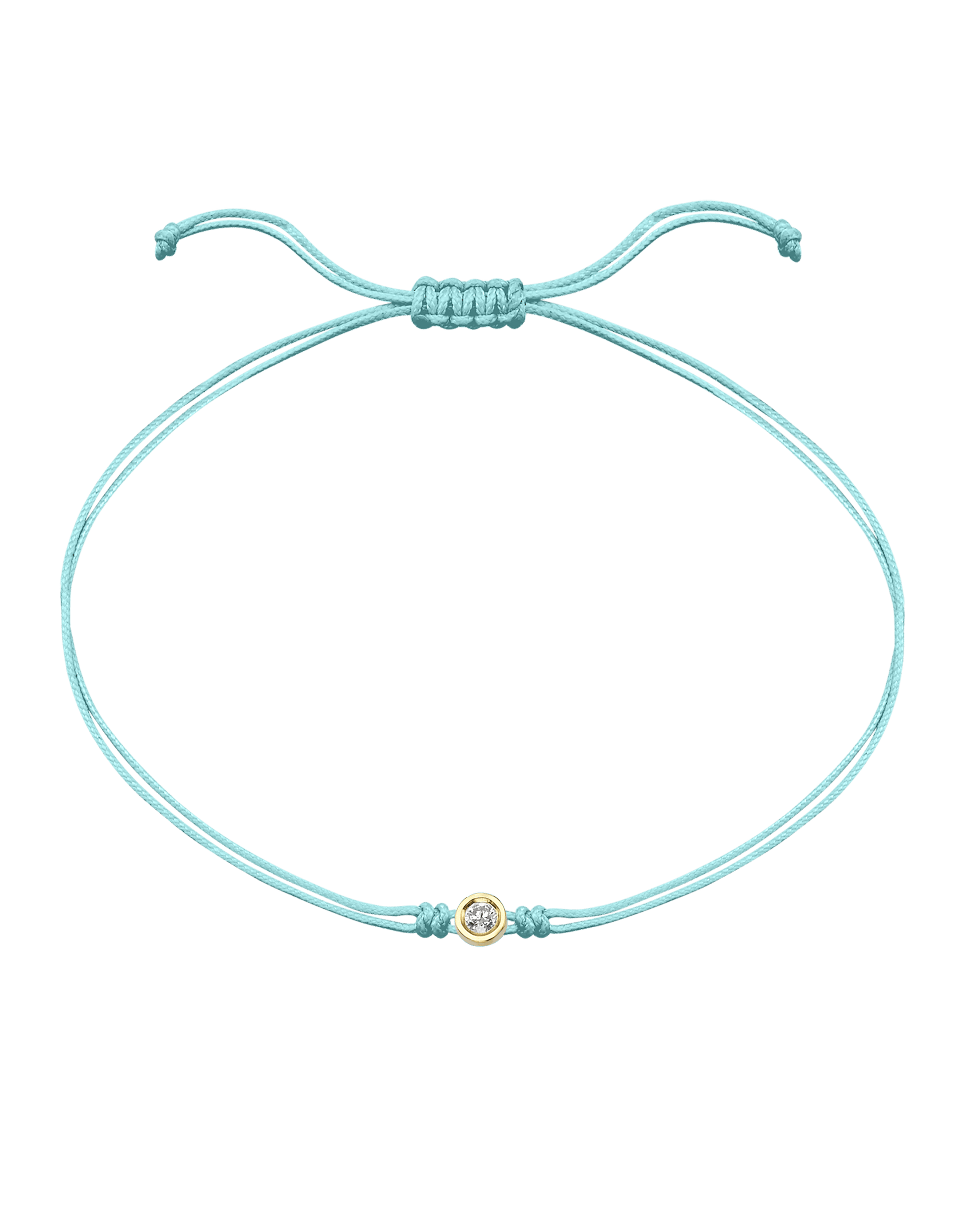 Summer Edition : The Classic String of Love - 14K Yellow Gold Bracelets magal-dev Frozen Blue Daiquiri - Turquoise Medium: 0.05ct 