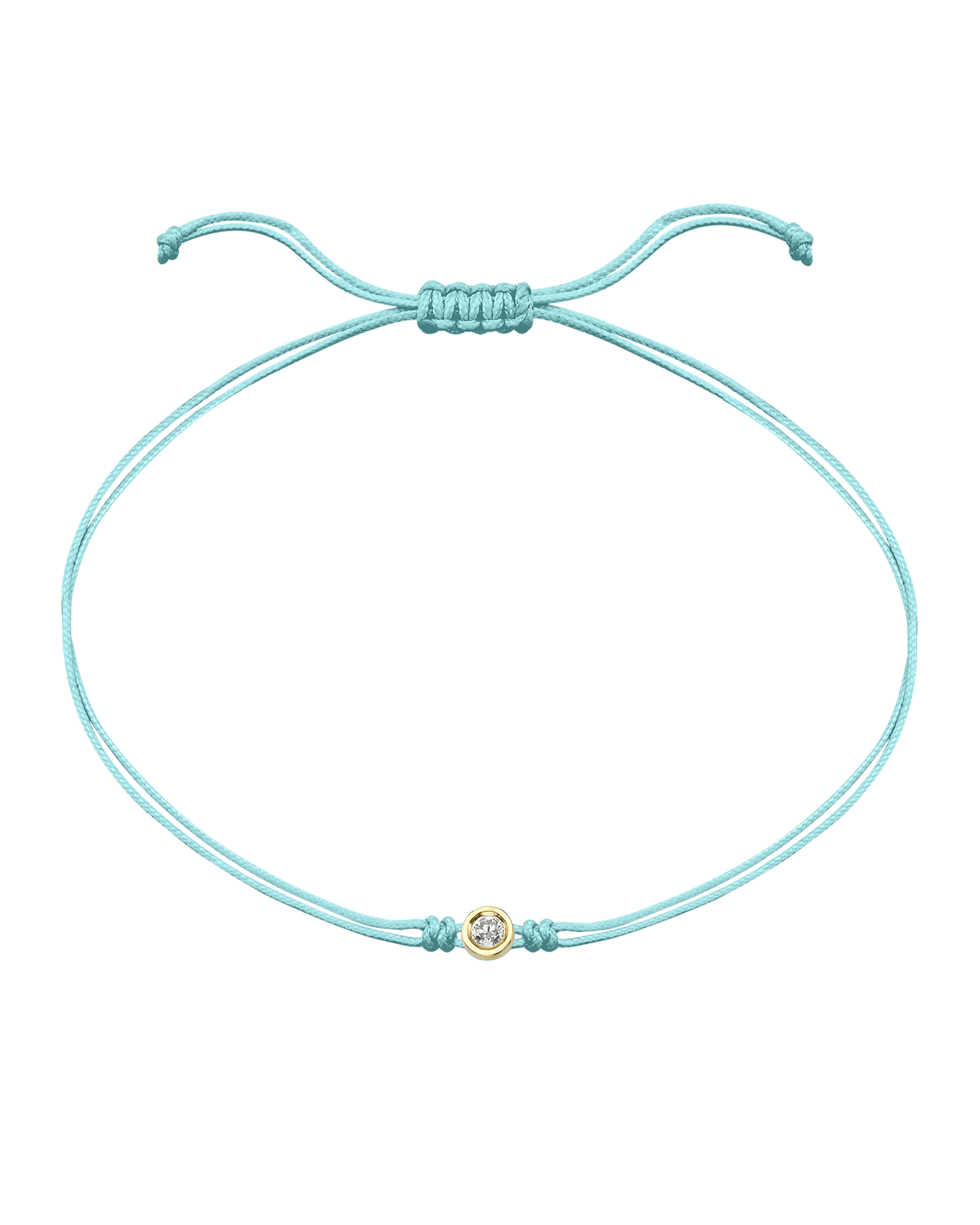 The Classic String of Love - 14K Yellow Gold Bracelets magal-dev Turquoise Medium: 0.05ct 