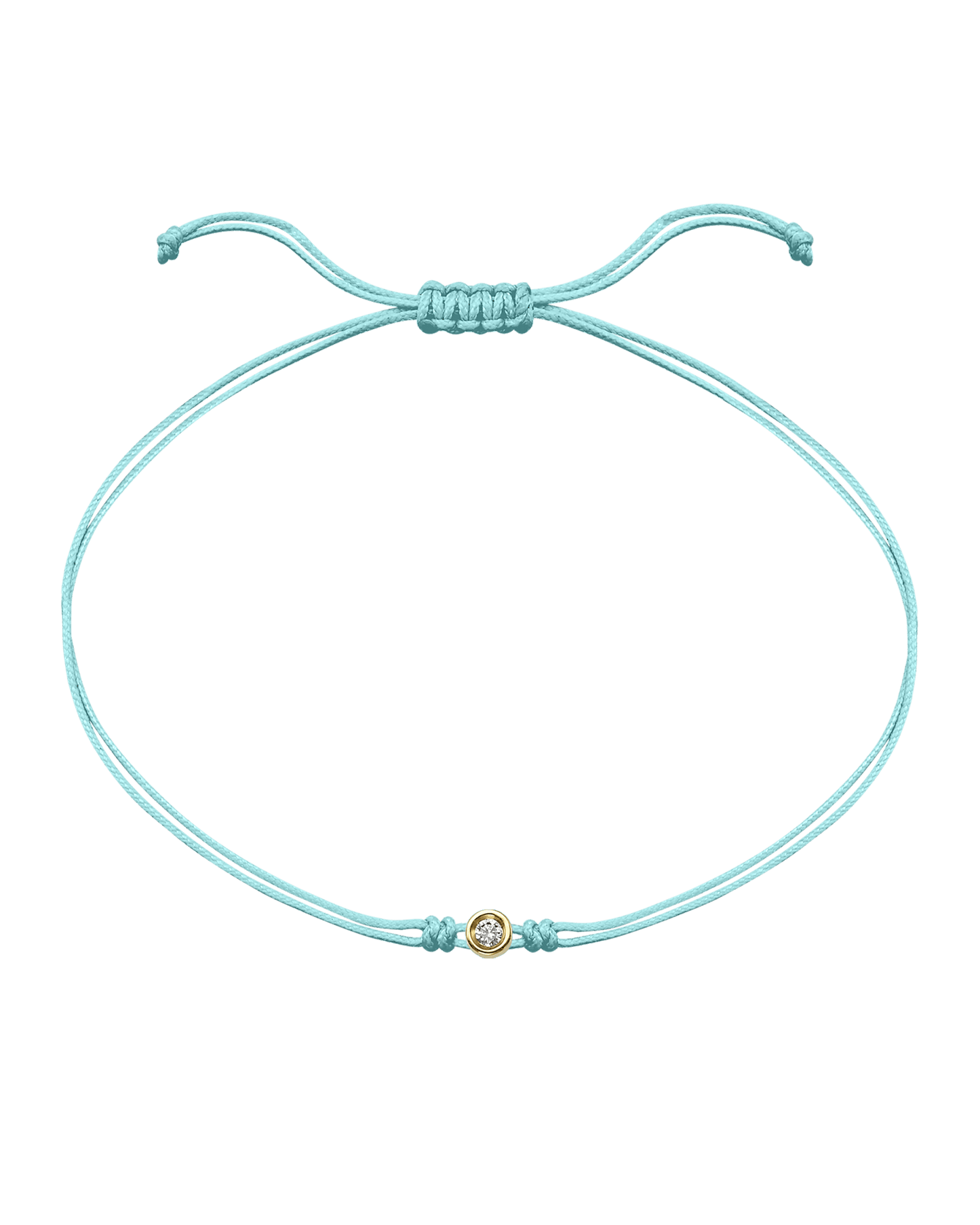 Summer Edition : The Classic String of Love - 14K Yellow Gold Bracelets magal-dev Frozen Blue Daiquiri - Turquoise Small: 0.03ct 