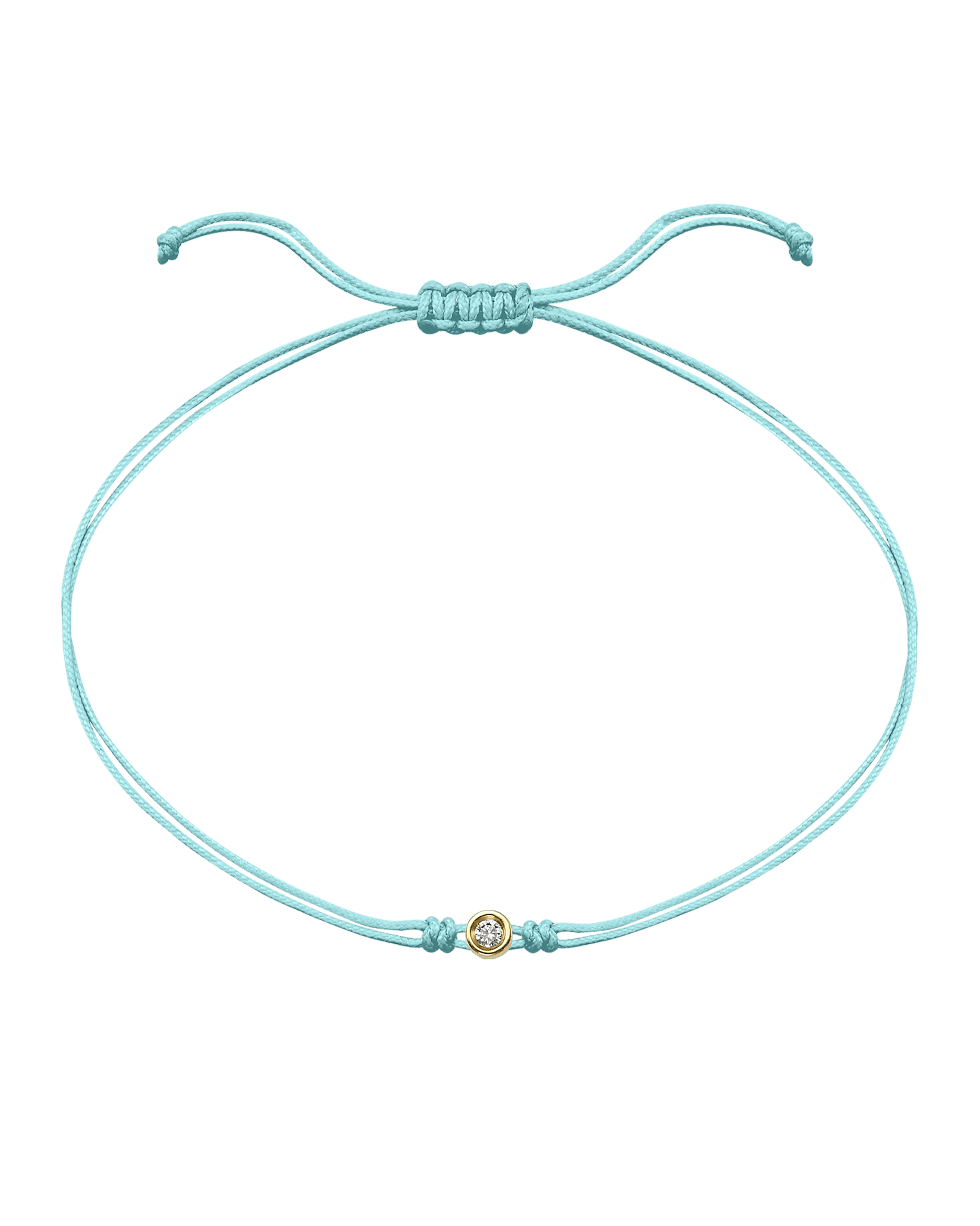 Summer Edition : The Classic String of Love - 14K Yellow Gold Bracelets magal-dev Frozen Blue Daiquiri - Turquoise Small: 0.03ct 