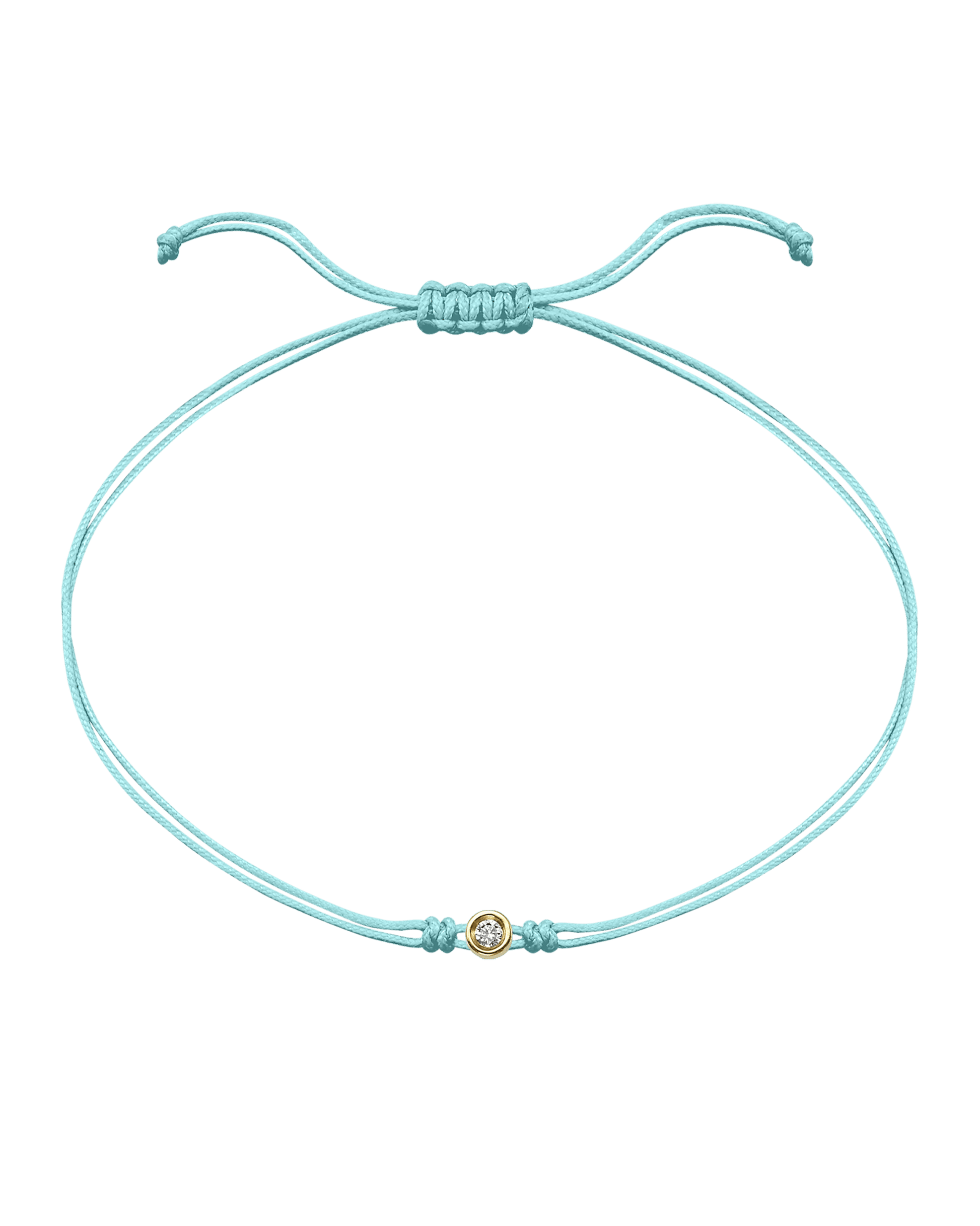 Le Classique String of Love Summer Édition - Or Jaune 14 carats Bracelets magal-dev Daiquiri Glacé - Turquoise Small: 0.03 carats 