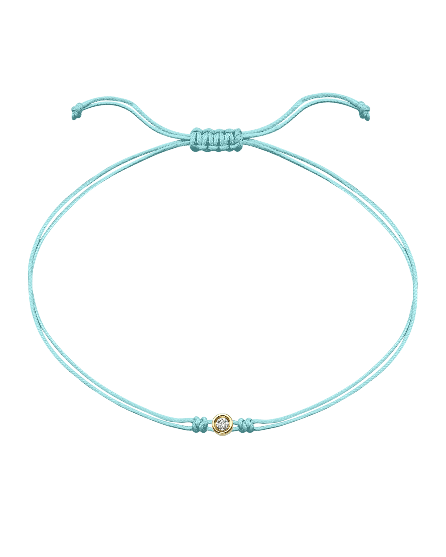 Le String of Love - Or Jaune 14 carats Bracelets magal-dev Turquoise Small: 0.03 carats 