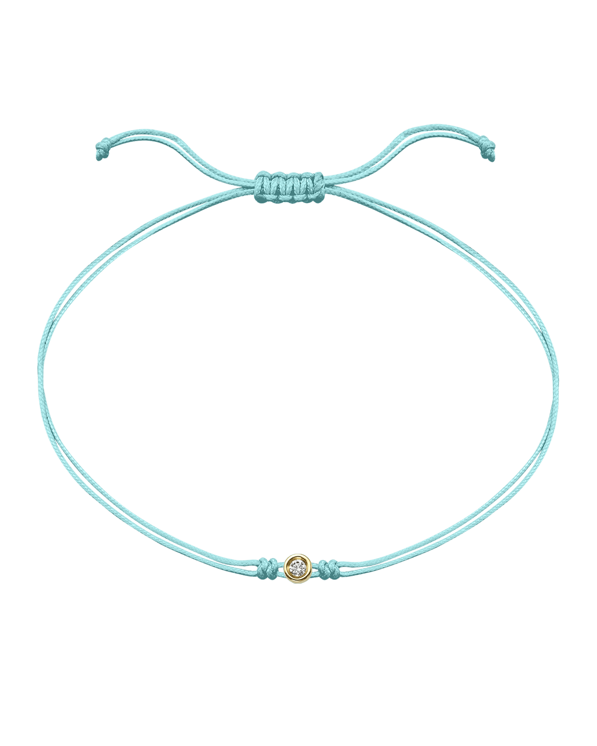 Le String of Love - Or Jaune 14 carats Bracelets magal-dev Turquoise Small: 0.03 carats 