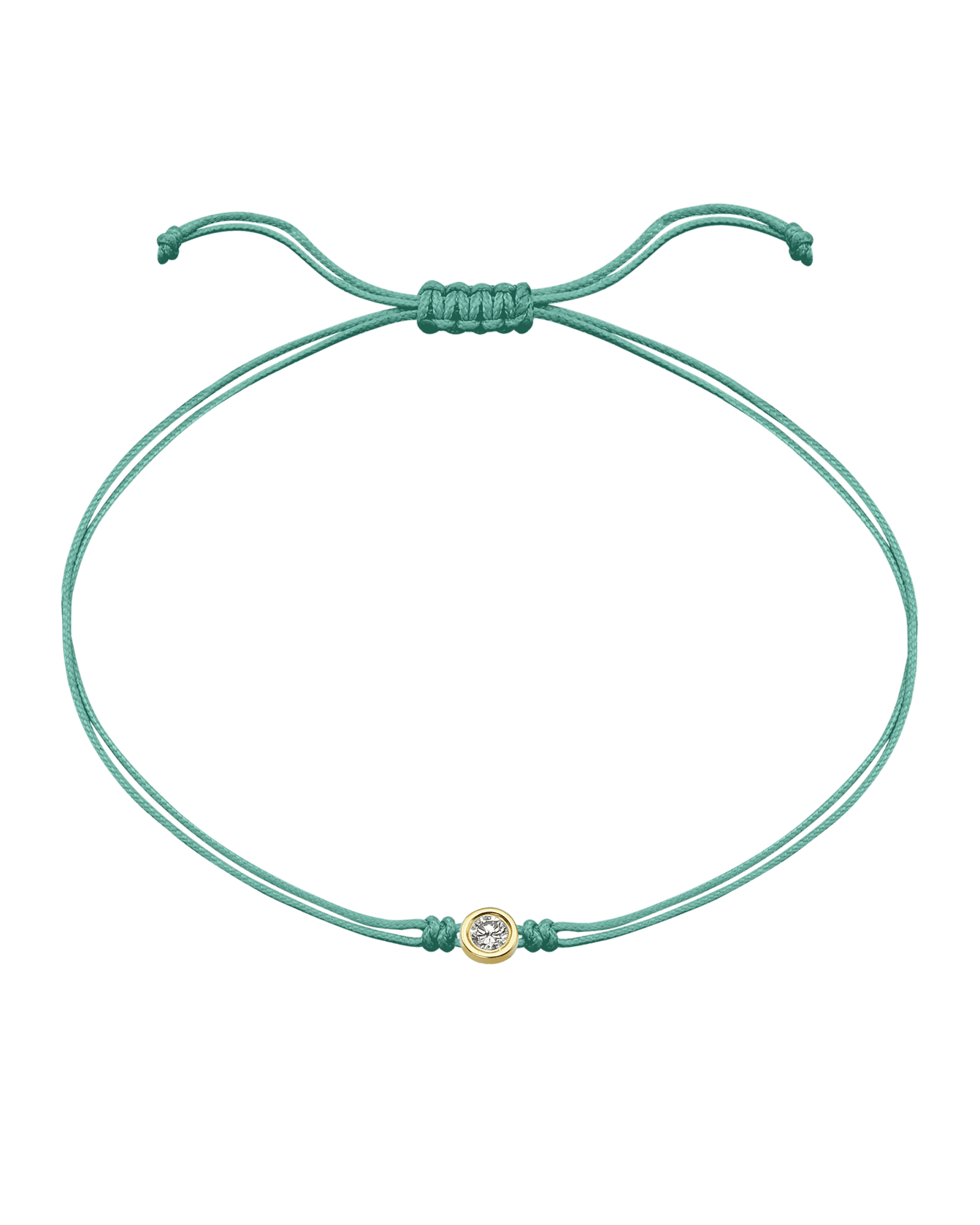 Summer Edition : The Classic String of Love - 14K Yellow Gold Bracelets magal-dev Apple Martini - Light Green Large: 0.10ct 