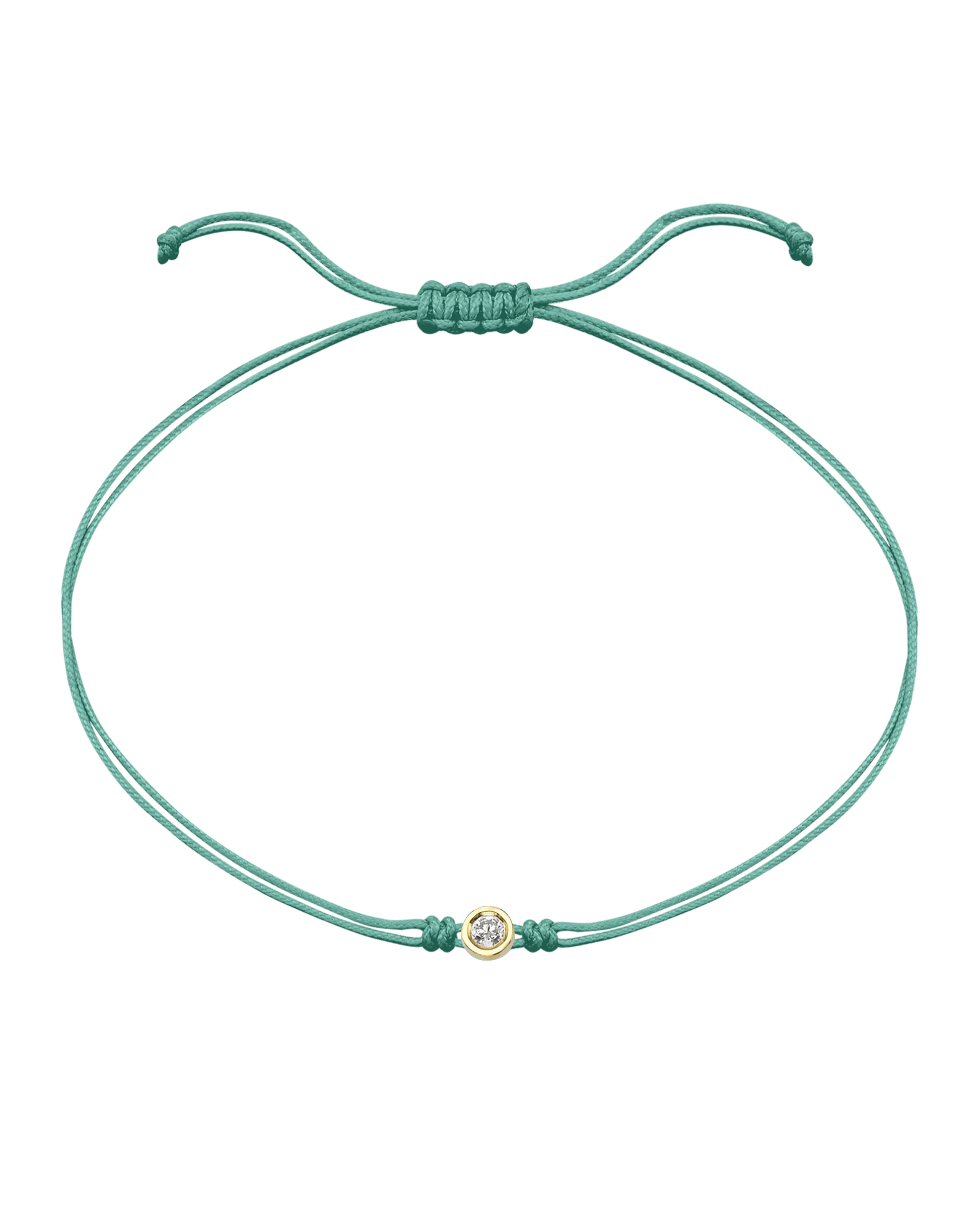 Le String of Love - Or Jaune 14 carats Bracelets magal-dev Vert Clair Medium: 0.05 carats 