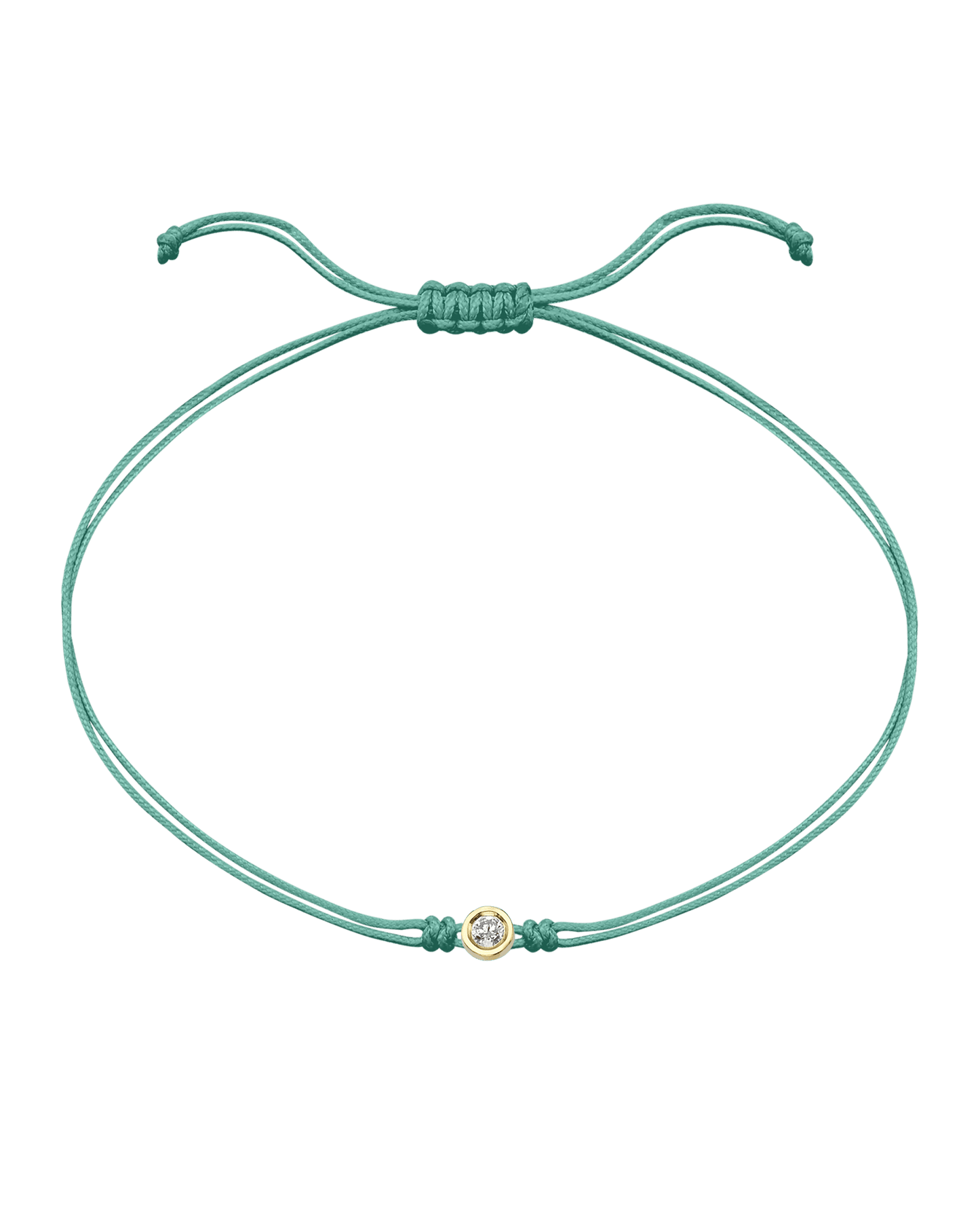 Le Classique String of Love Summer Édition - Or Jaune 14 carats Bracelets magal-dev Martini Pomme - Vert Pâle Medium: 0.05 carats 