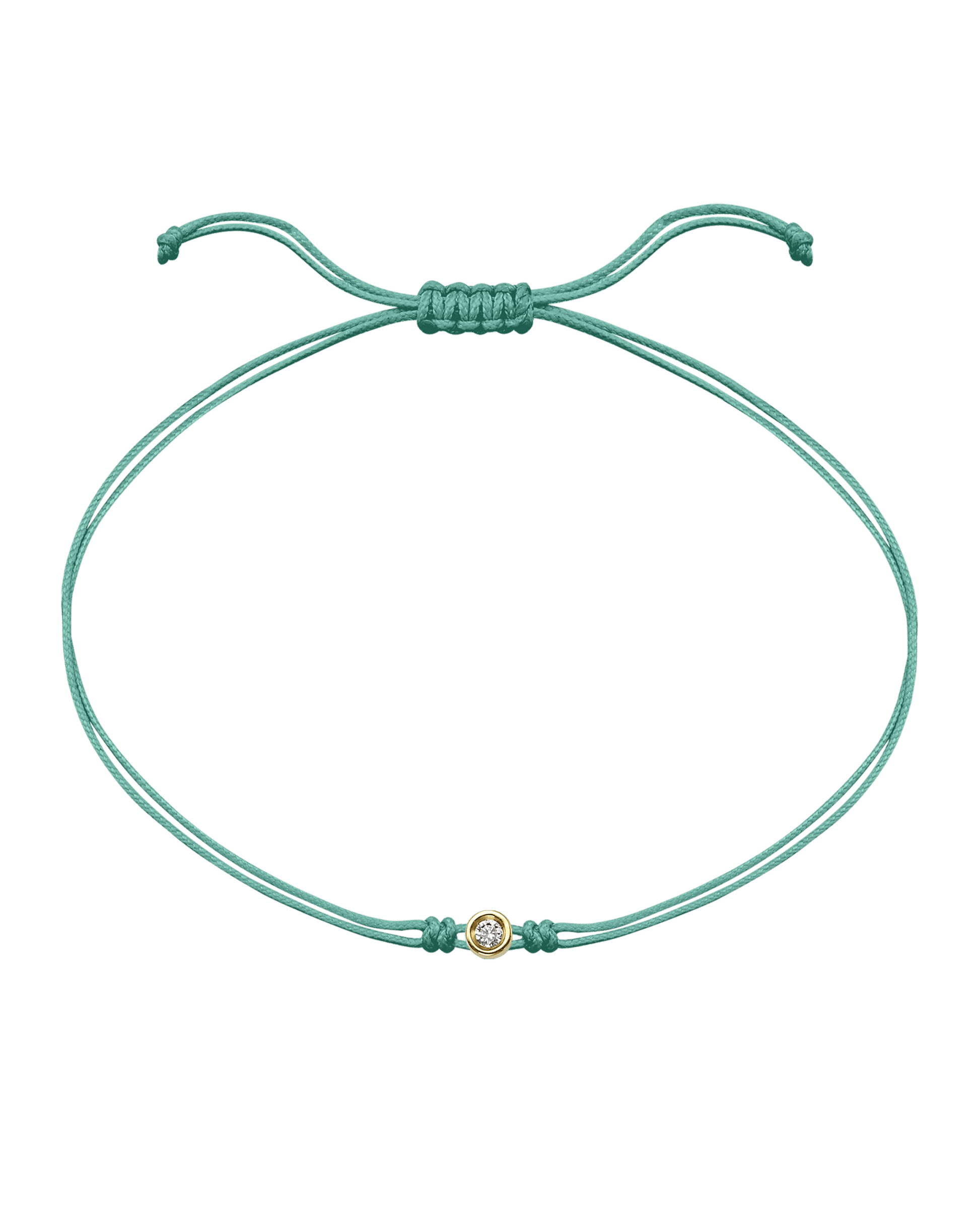 Summer Edition : The Classic String of Love - 14K Yellow Gold Bracelets magal-dev Apple Martini - Light Green Small: 0.03ct 