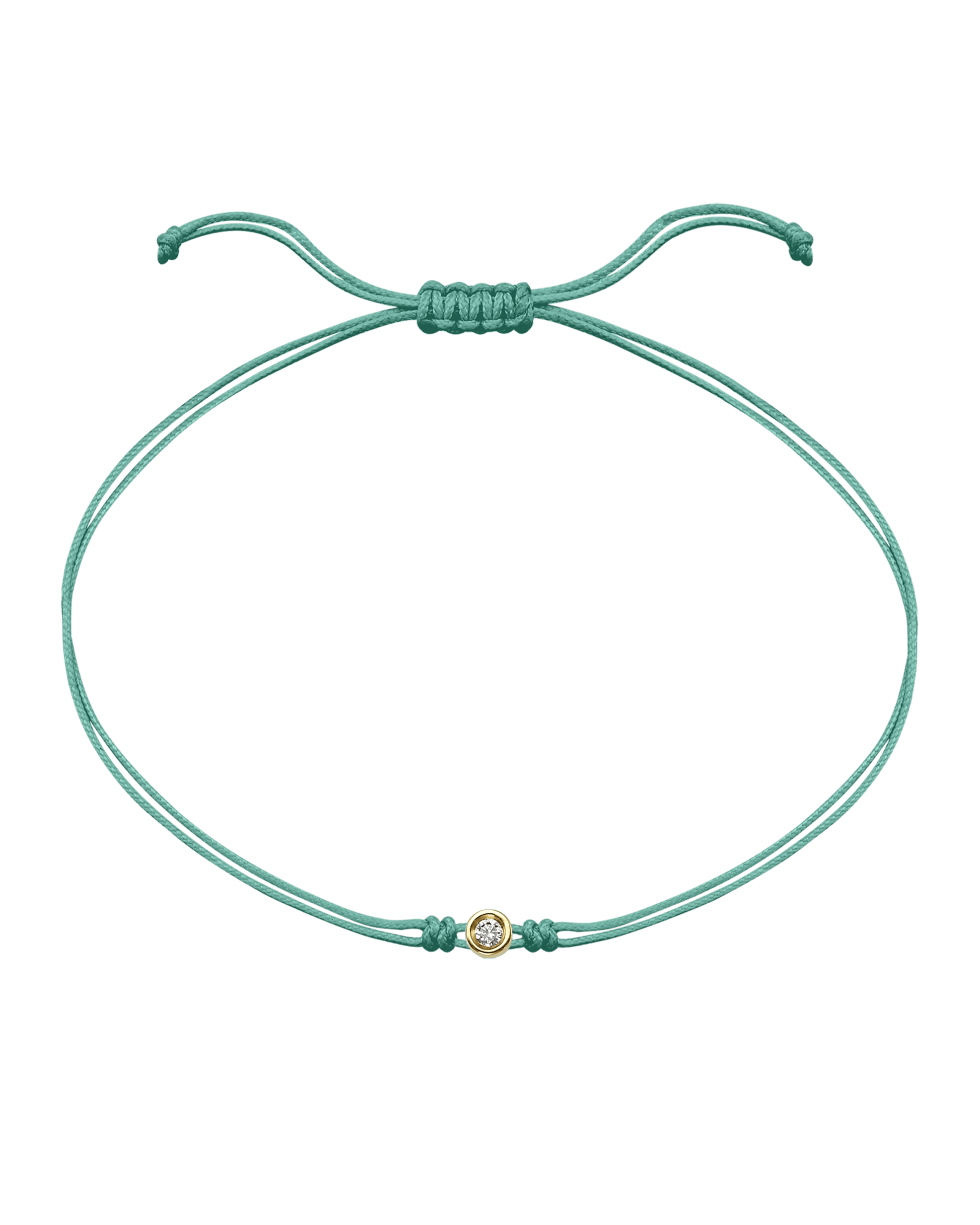 Le String of Love - Or Jaune 14 carats Bracelets magal-dev Vert Clair Small: 0.03 carats 